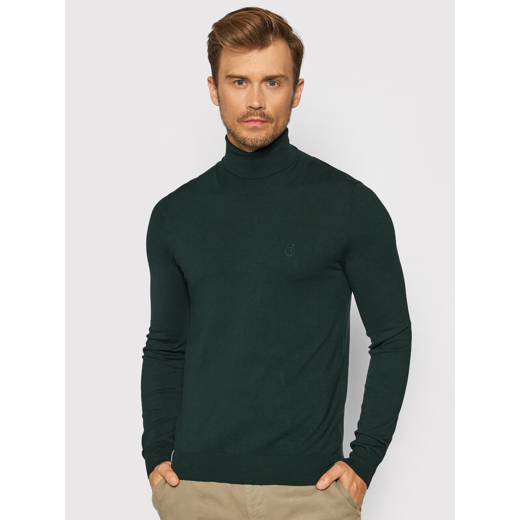 Trussardi Поло 52M00516 Зелен Slim Fit - Pepit.bg