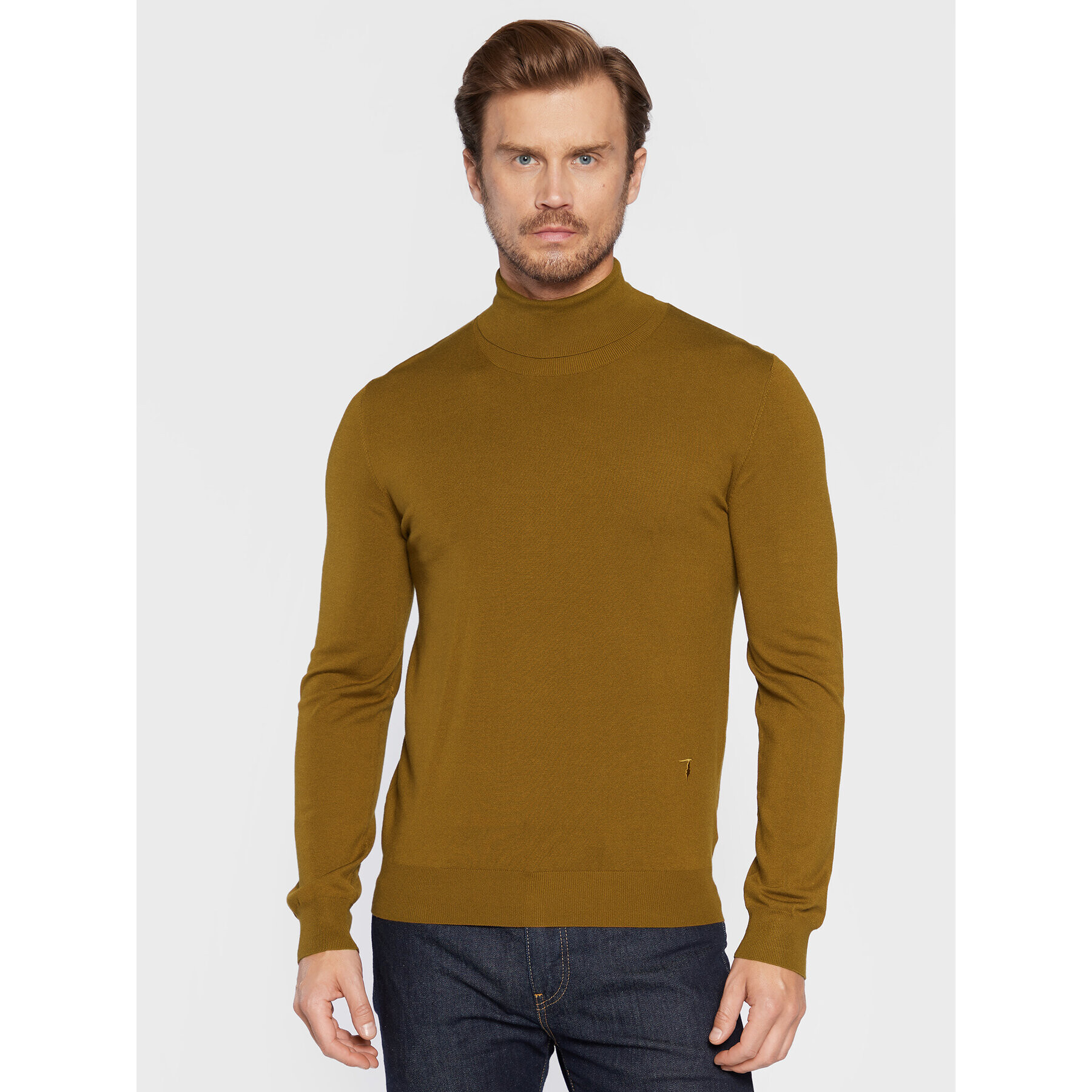 Trussardi Поло 52M00629 Кафяв Regular Fit - Pepit.bg
