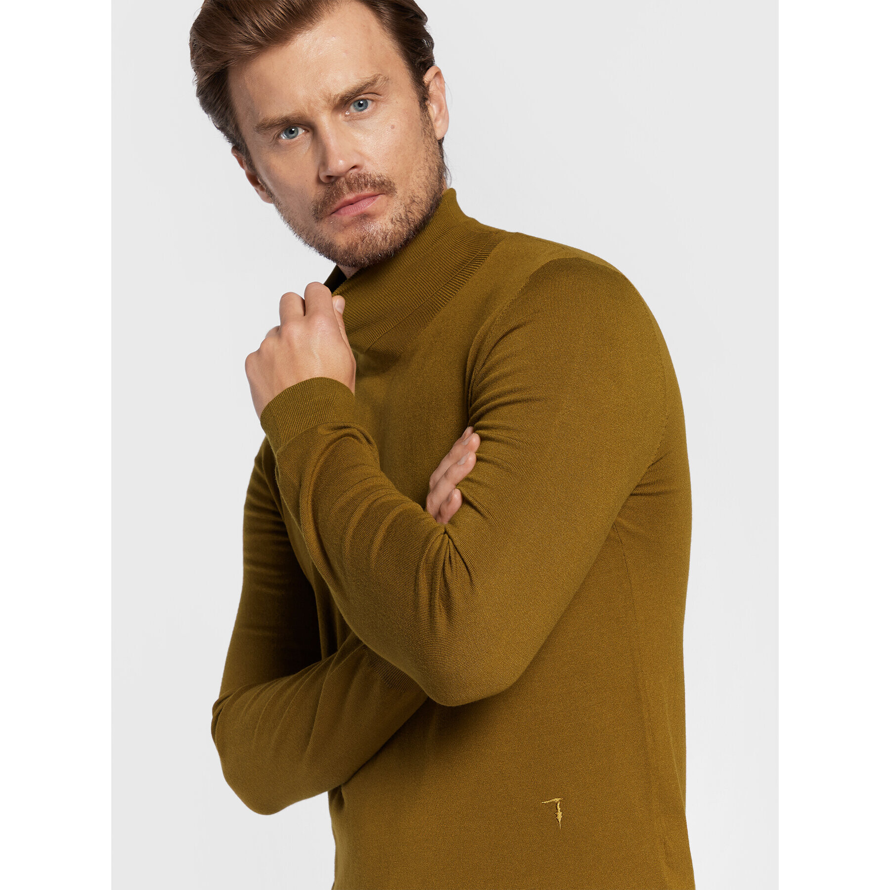 Trussardi Поло 52M00629 Кафяв Regular Fit - Pepit.bg