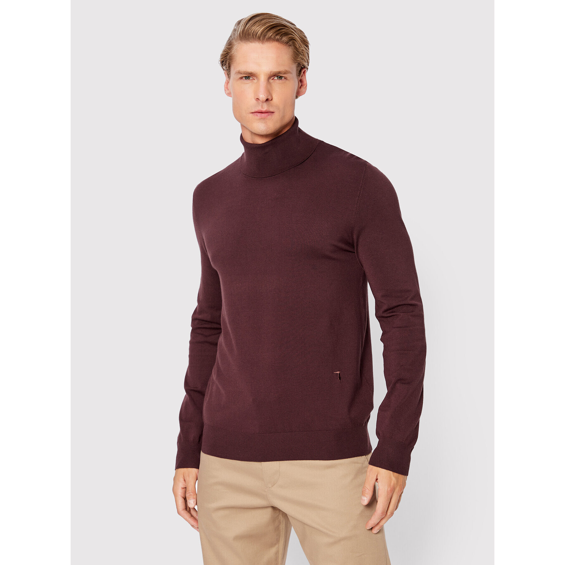 Trussardi Поло 52M00629 Кафяв Regular Fit - Pepit.bg