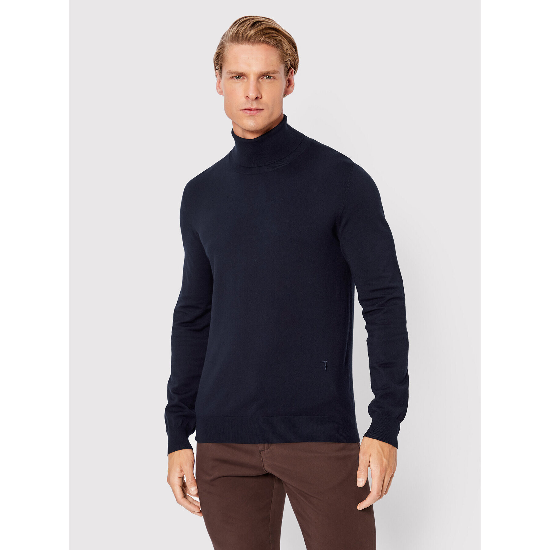 Trussardi Поло 52M00629 Тъмносин Regular Fit - Pepit.bg