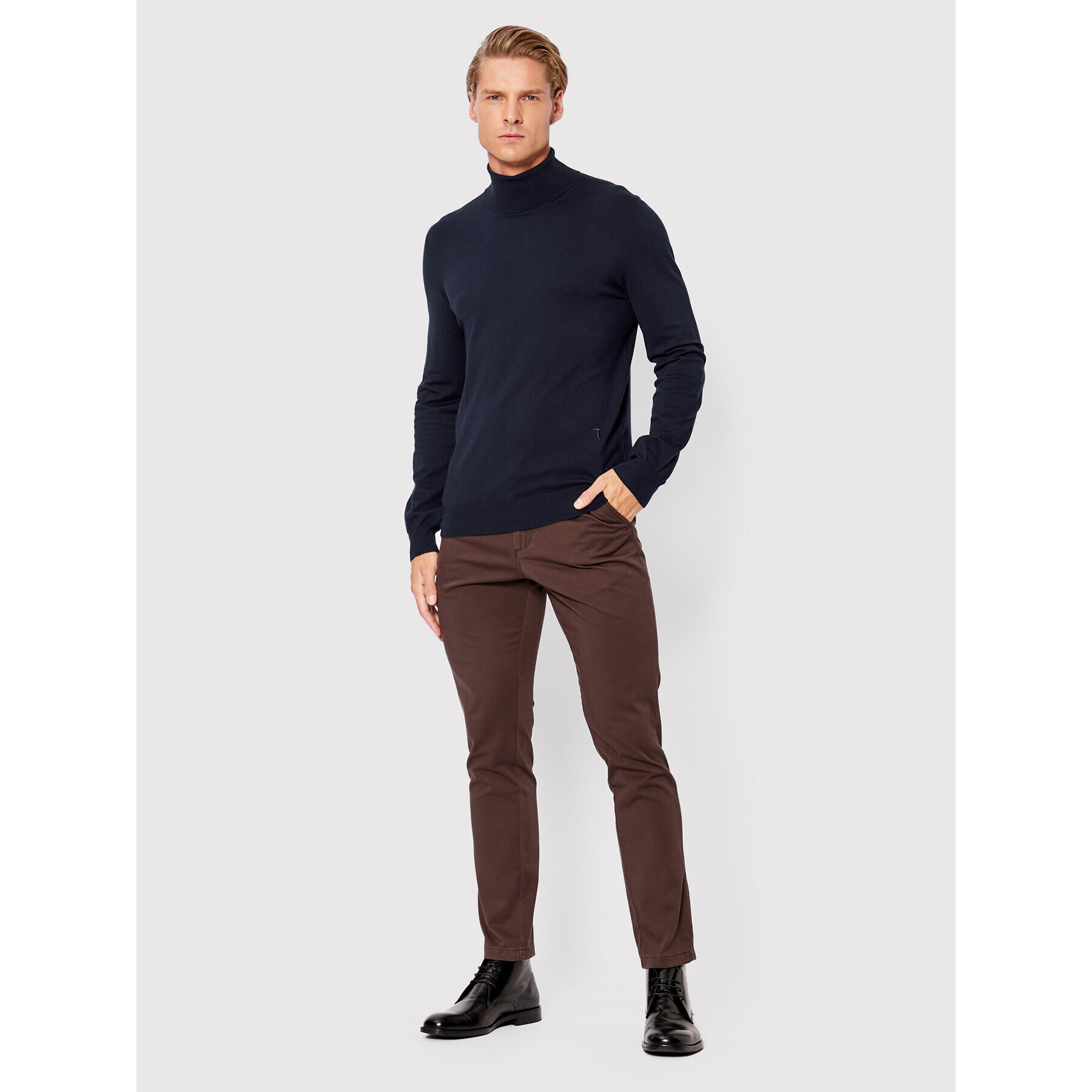 Trussardi Поло 52M00629 Тъмносин Regular Fit - Pepit.bg