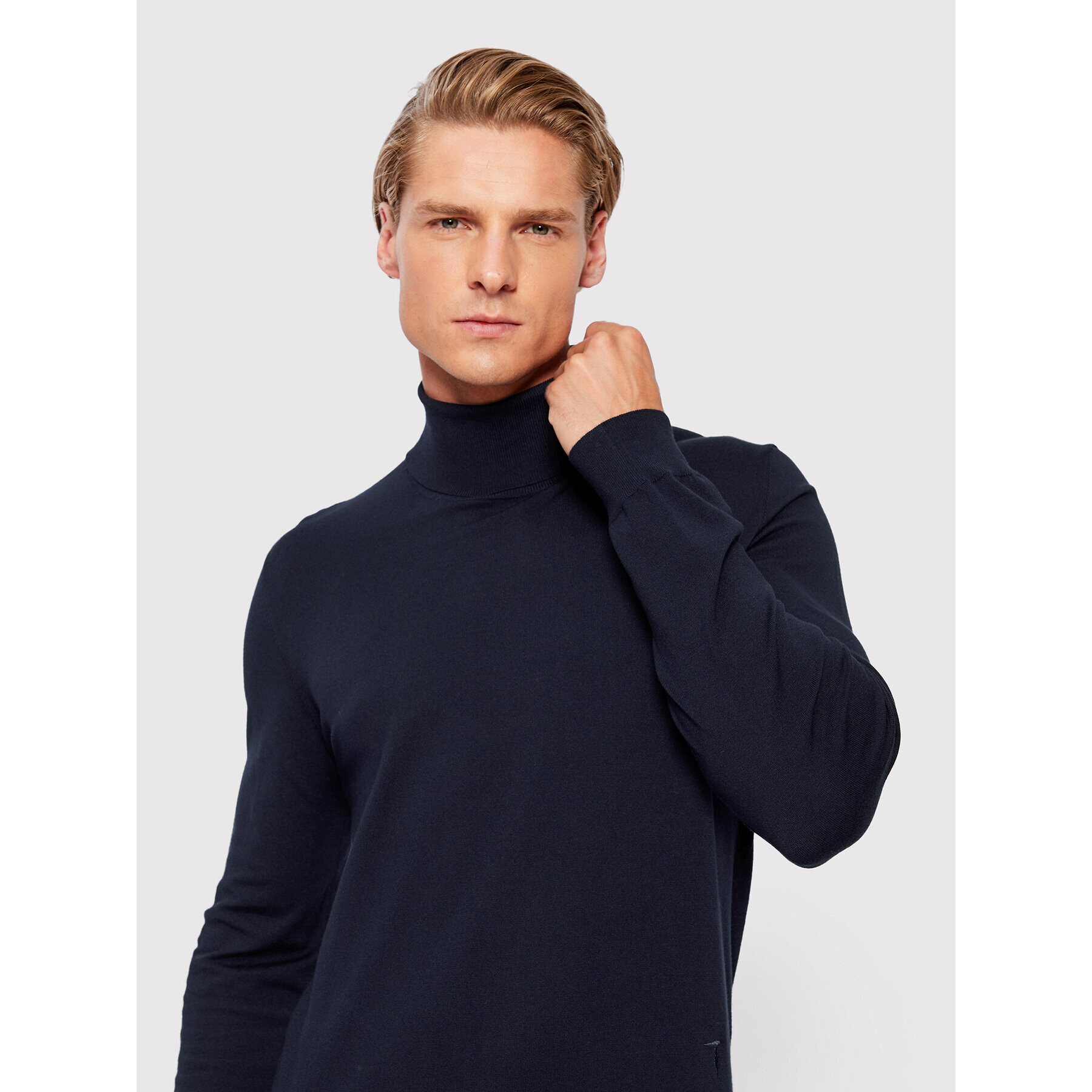 Trussardi Поло 52M00629 Тъмносин Regular Fit - Pepit.bg