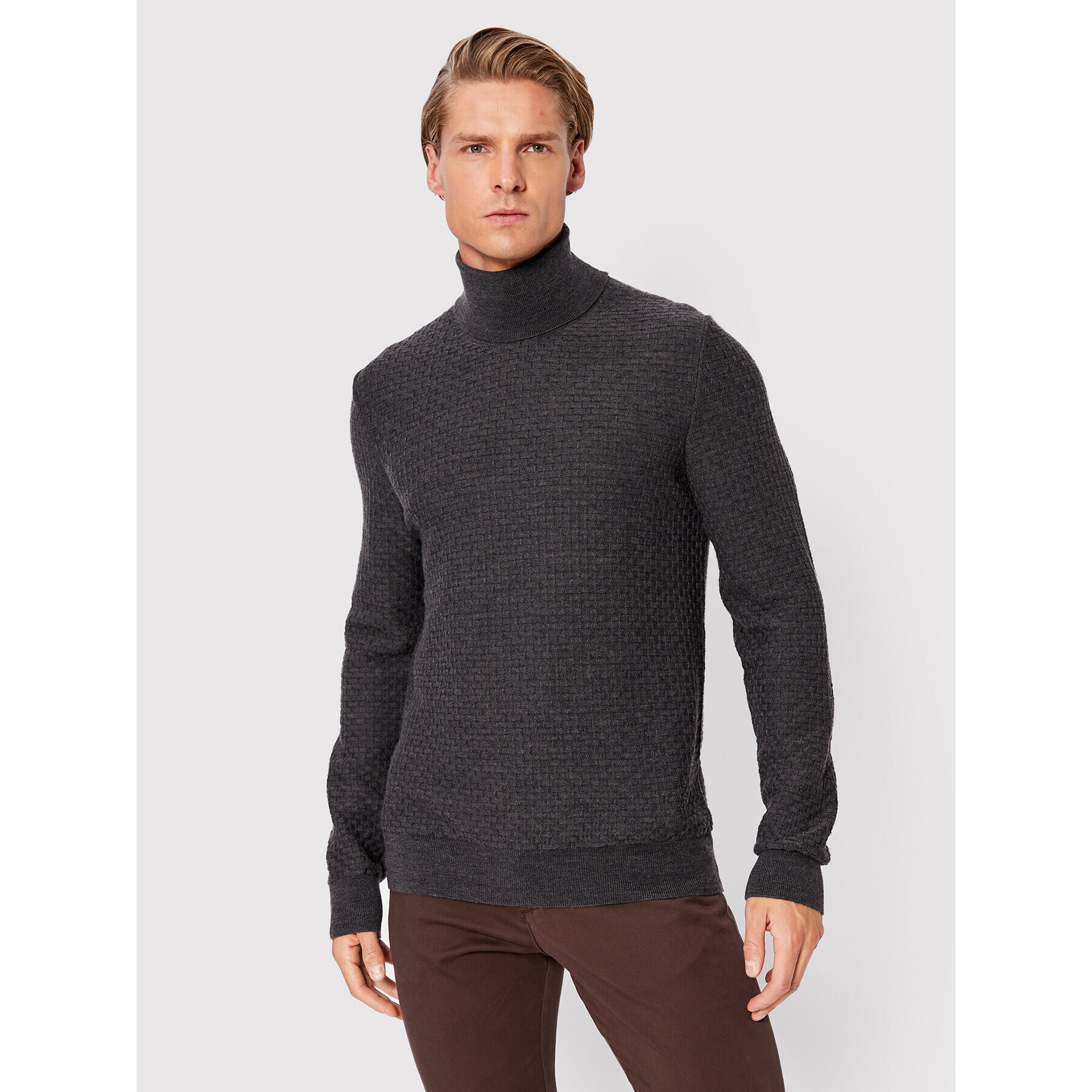 Trussardi Поло 52M00643 Сив Regular Fit - Pepit.bg