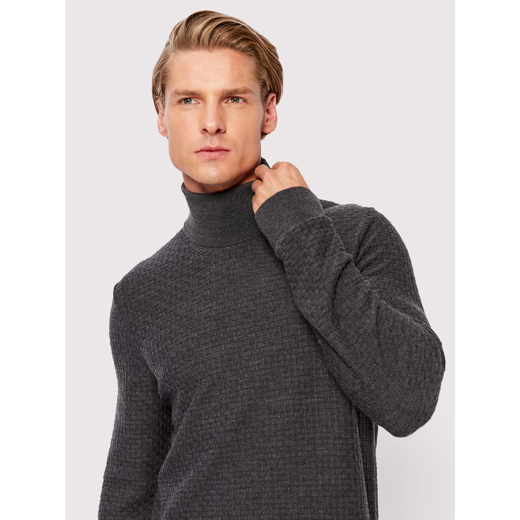 Trussardi Поло 52M00643 Сив Regular Fit - Pepit.bg