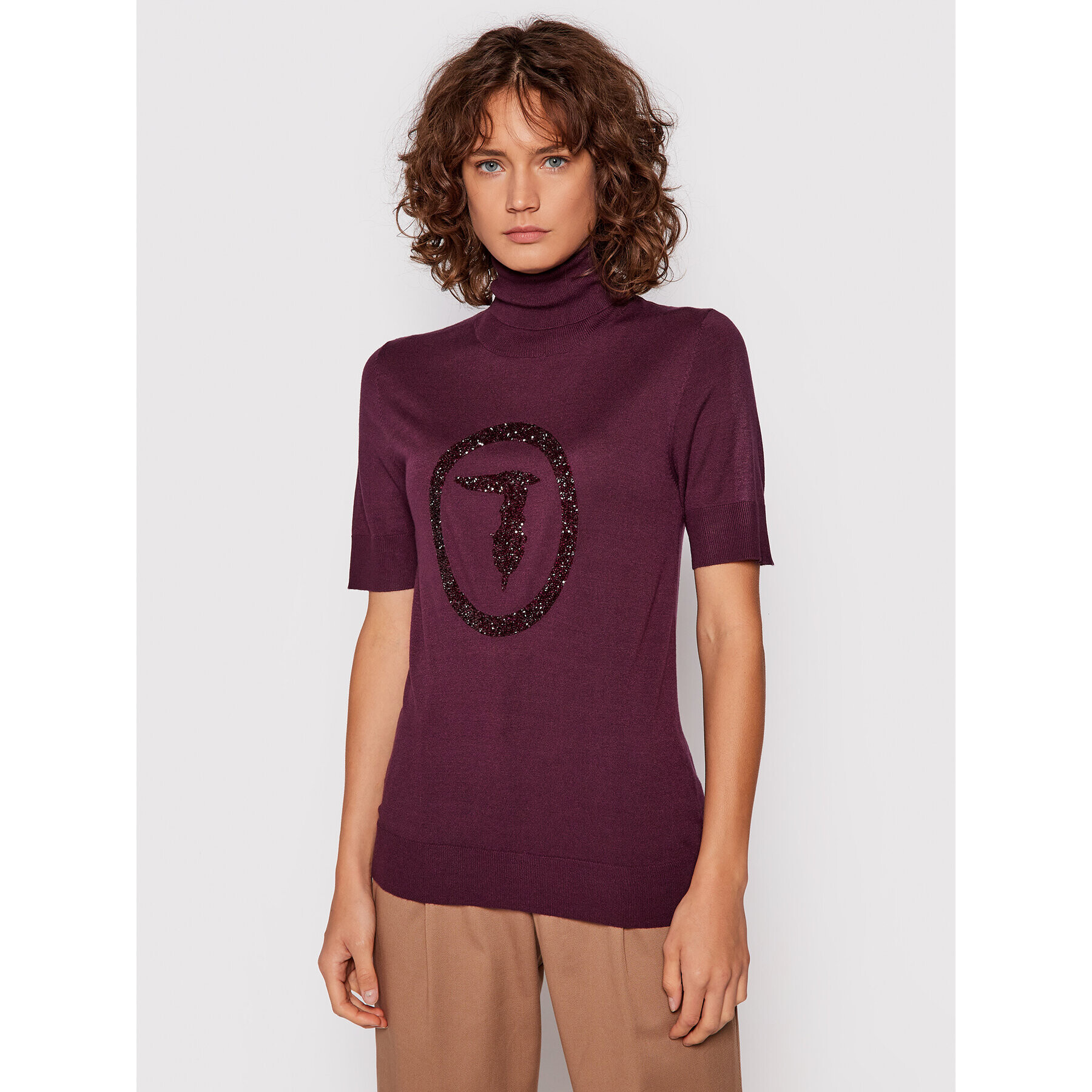 Trussardi Поло 56M00448 Бордо Slim Fit - Pepit.bg