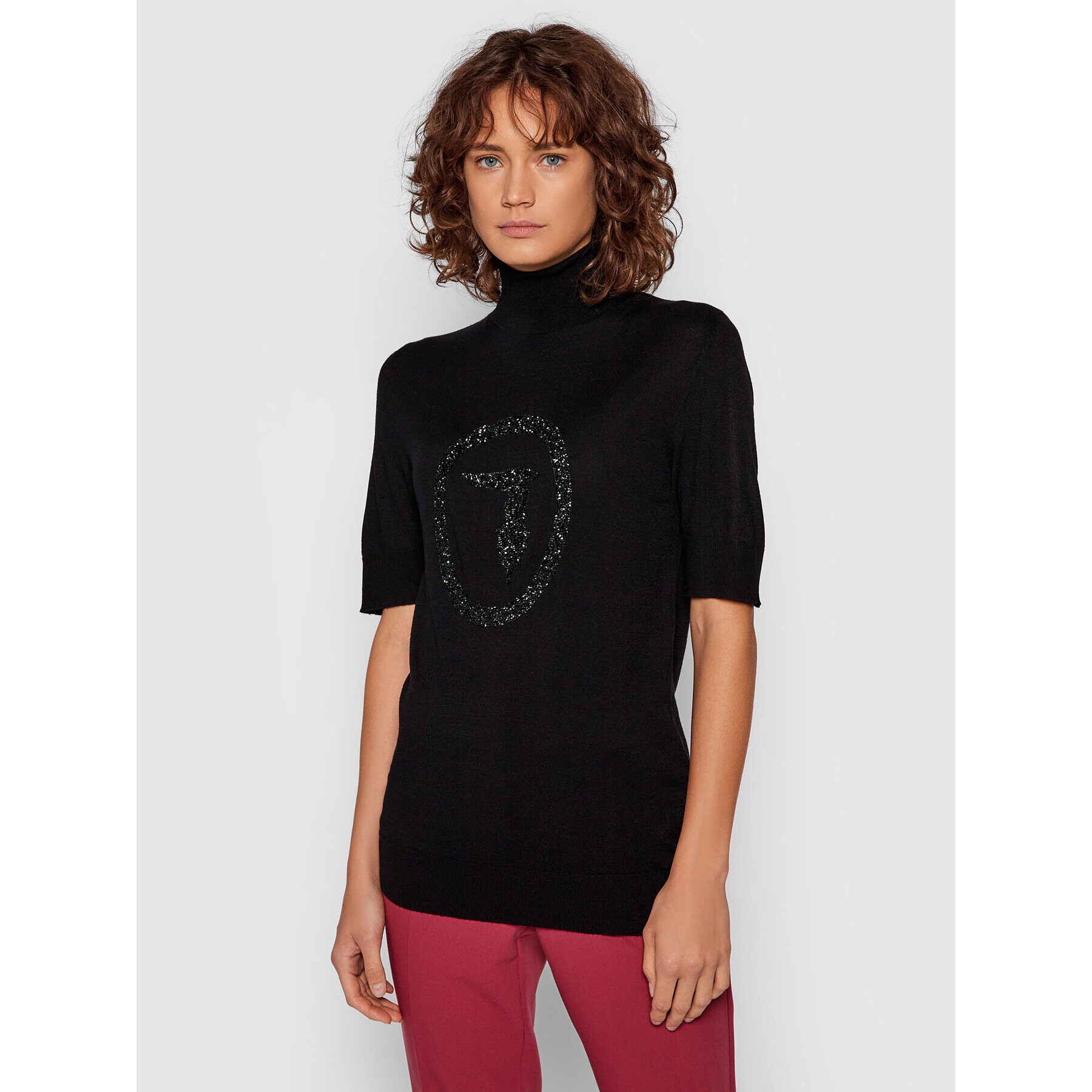 Trussardi Поло 56M00448 Черен Slim Fit - Pepit.bg