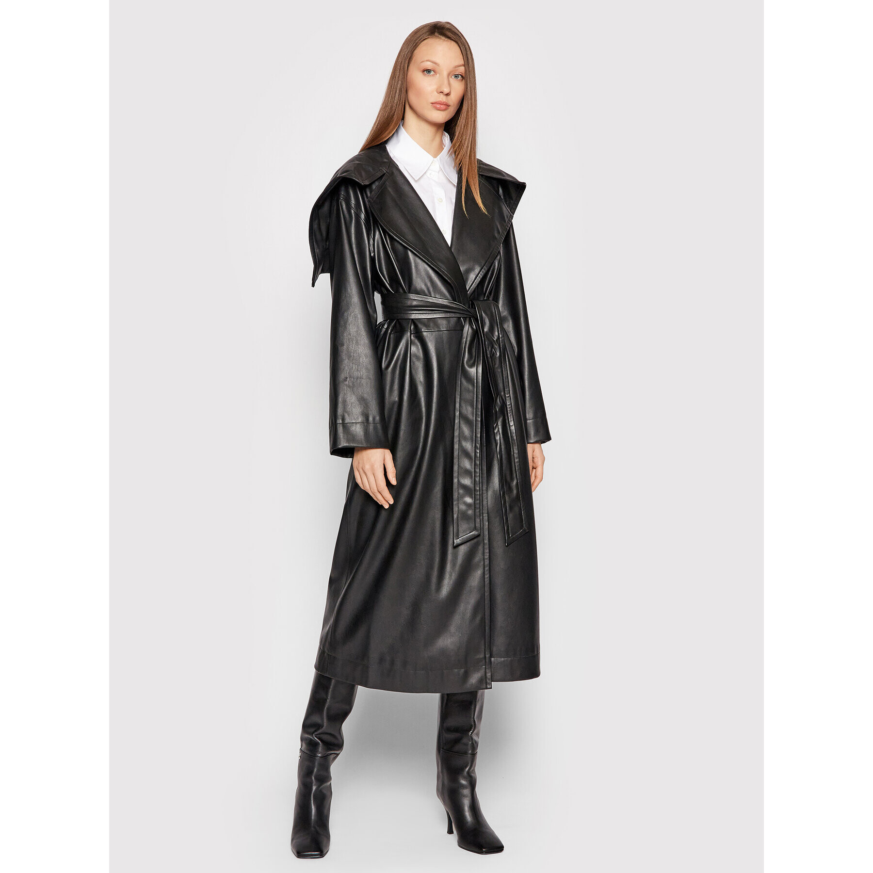 Trussardi Преходно палто 56S00657 Черен Regular Fit - Pepit.bg