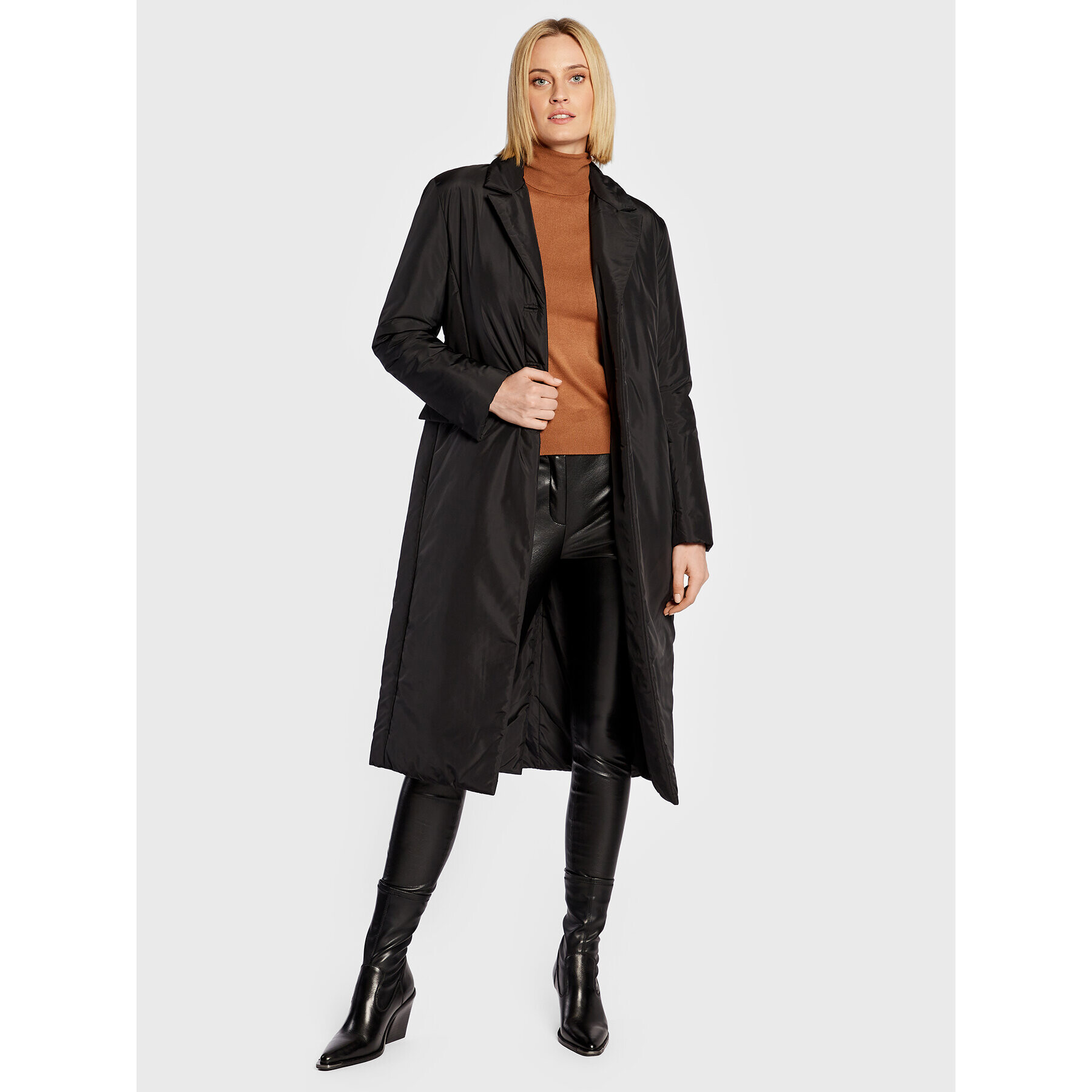 Trussardi Преходно палто 56S00787 Черен Regular Fit - Pepit.bg