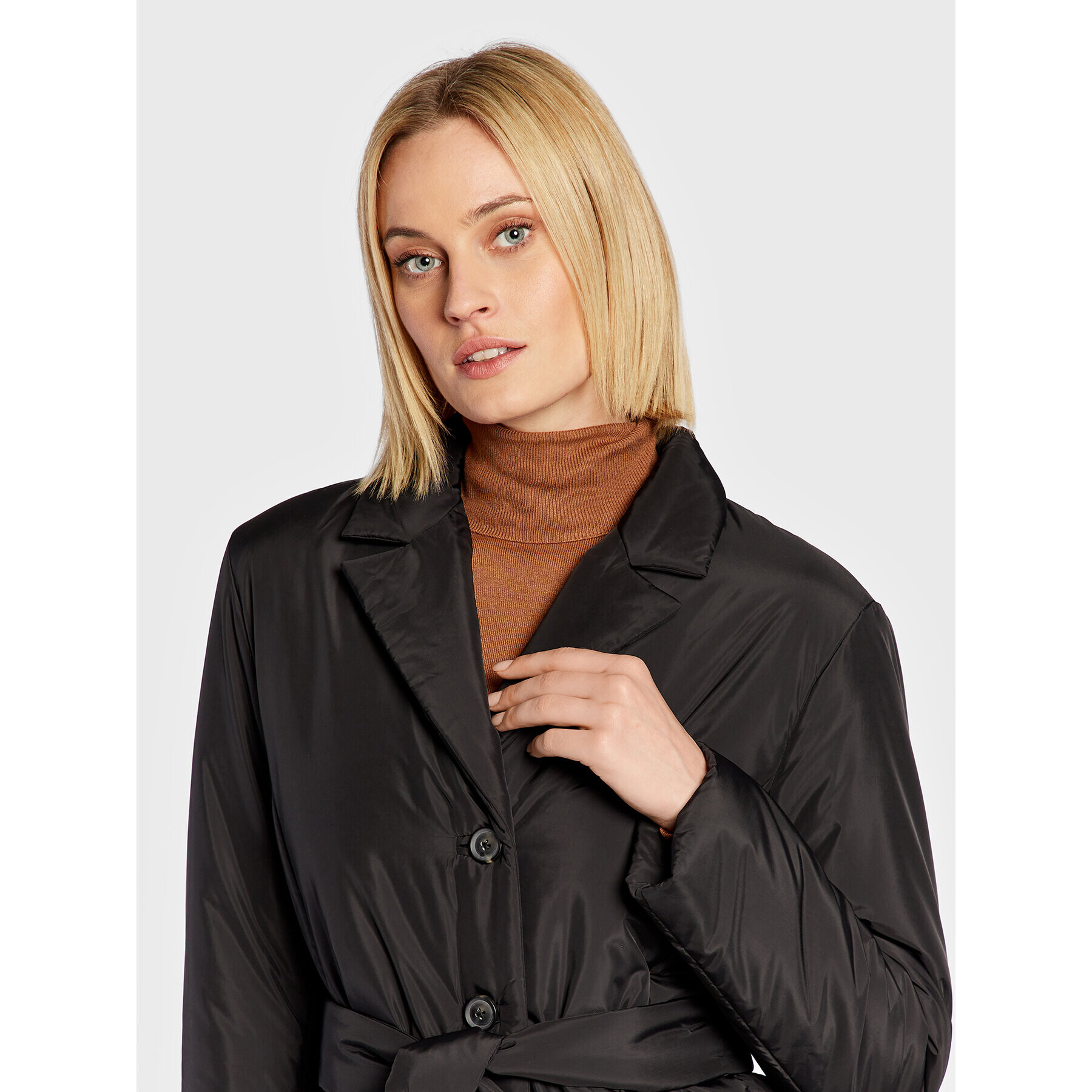 Trussardi Преходно палто 56S00787 Черен Regular Fit - Pepit.bg