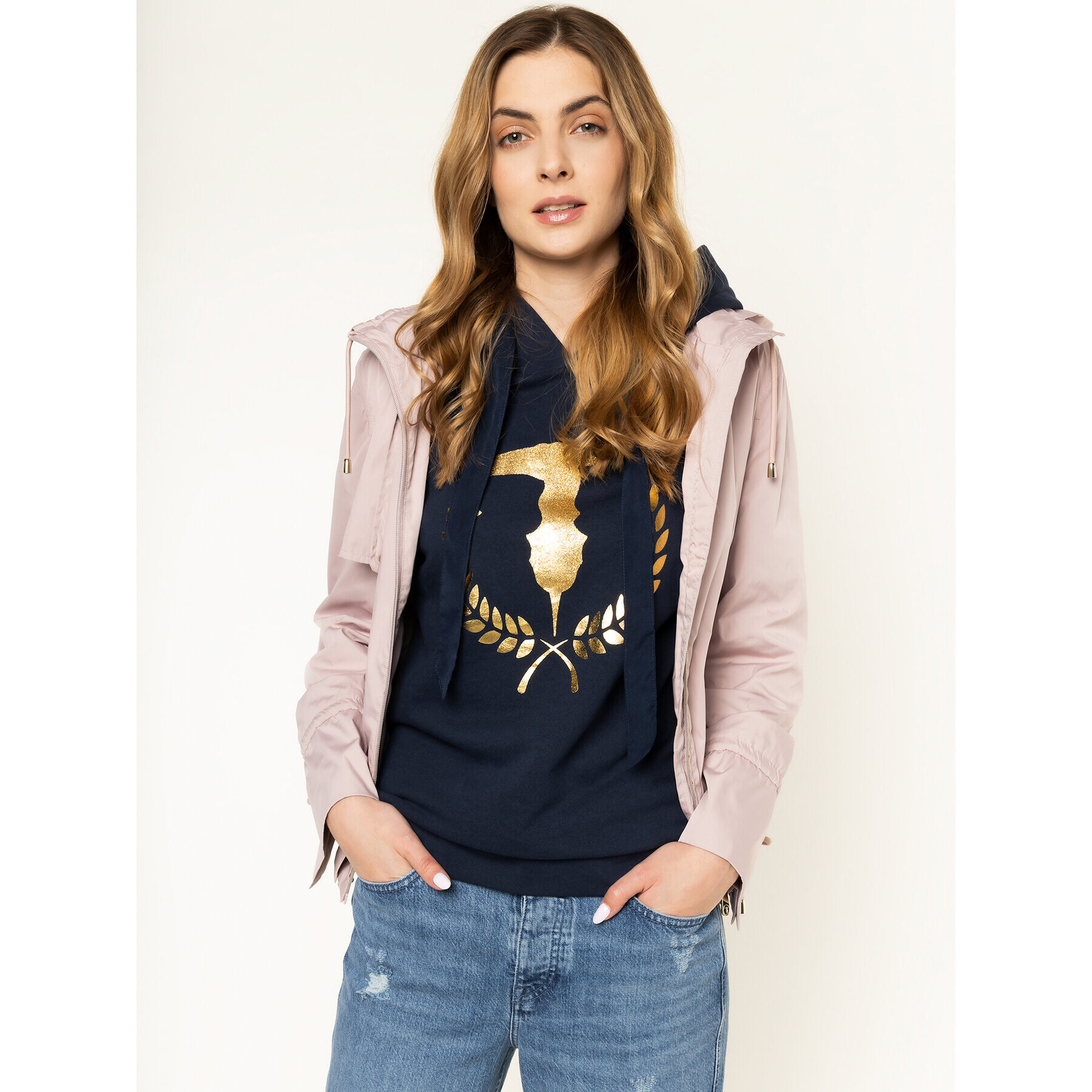 Trussardi Преходно яке Memory 56S00423 Розов Regular Fit - Pepit.bg