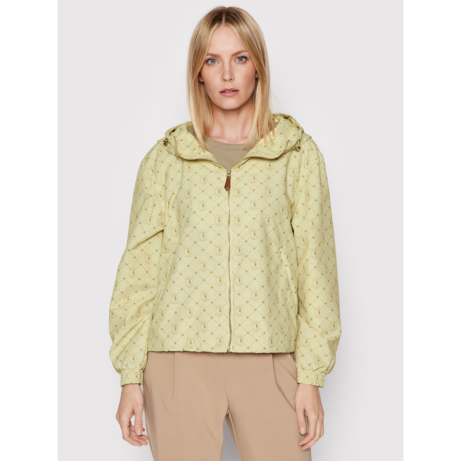 Trussardi Преходно яке Monogram 56S00757 Бежов Regular Fit - Pepit.bg