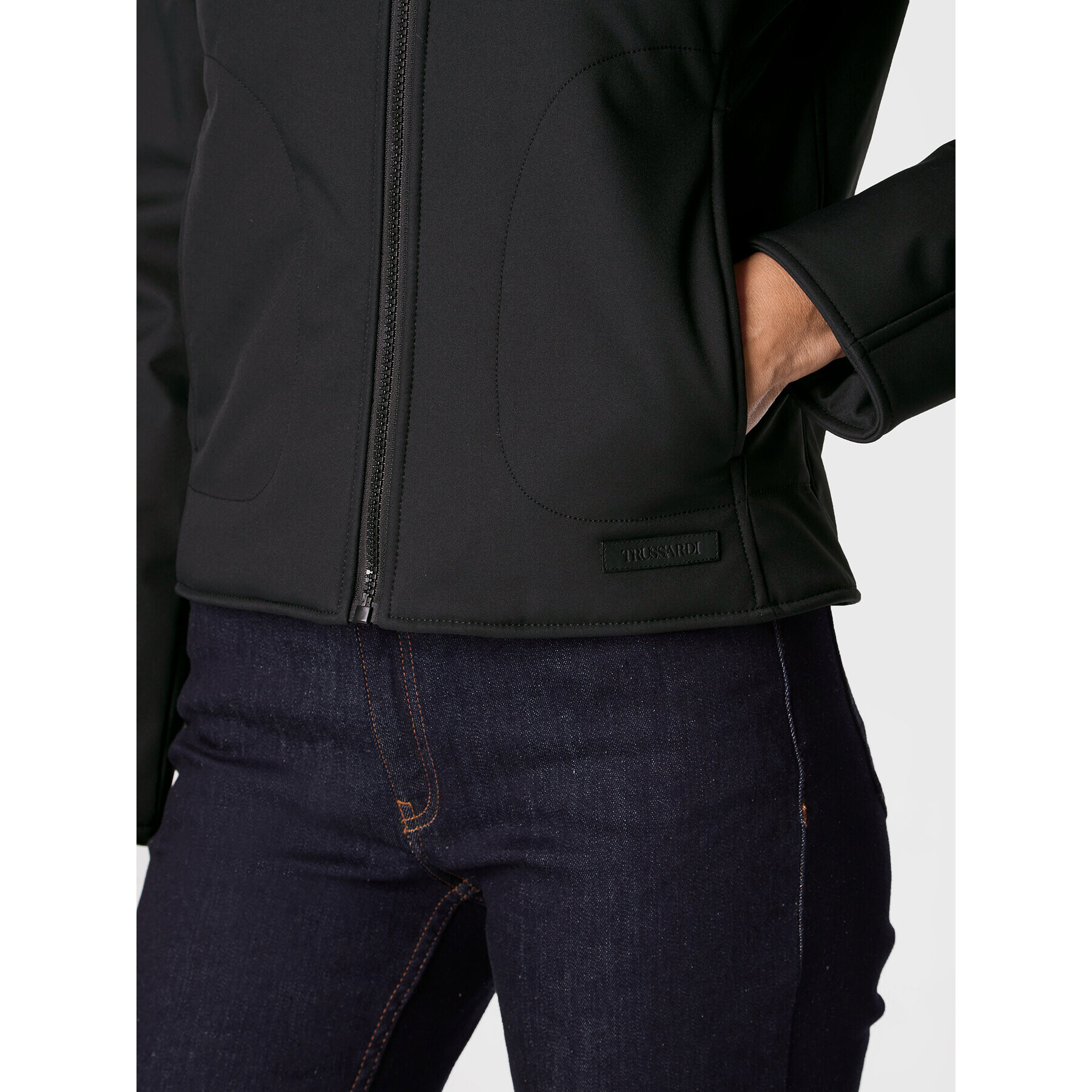 Trussardi Преходно яке Technical Poly 56S00799 Черен Regular Fit - Pepit.bg
