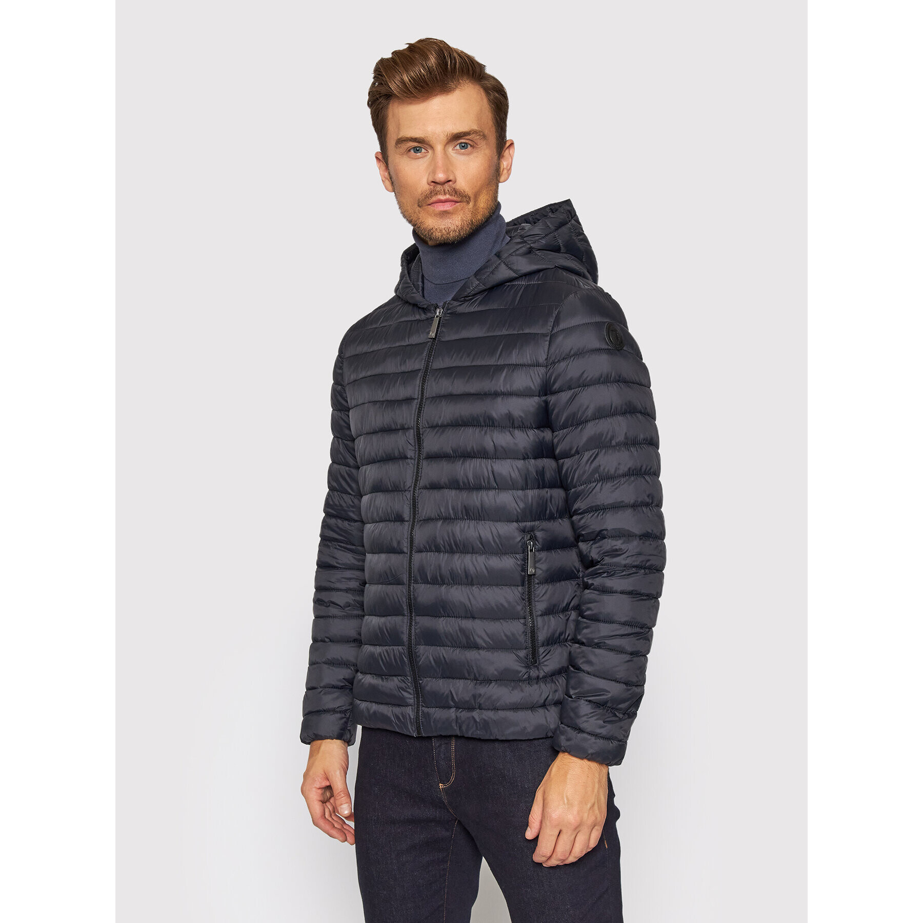 Trussardi Пухено яке 1T001596 Черен Regular Fit - Pepit.bg