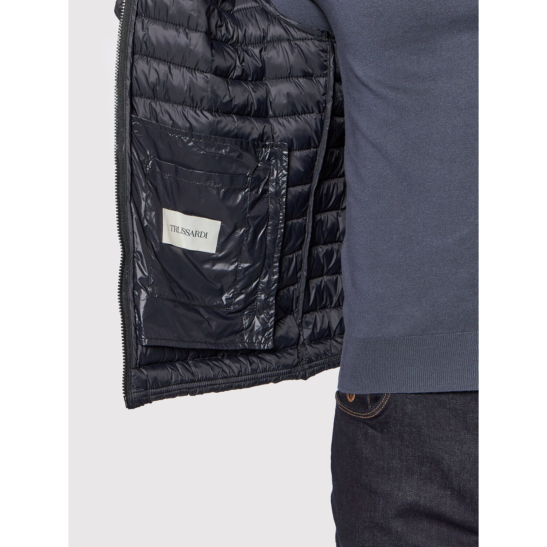 Trussardi Пухено яке 1T001596 Черен Regular Fit - Pepit.bg