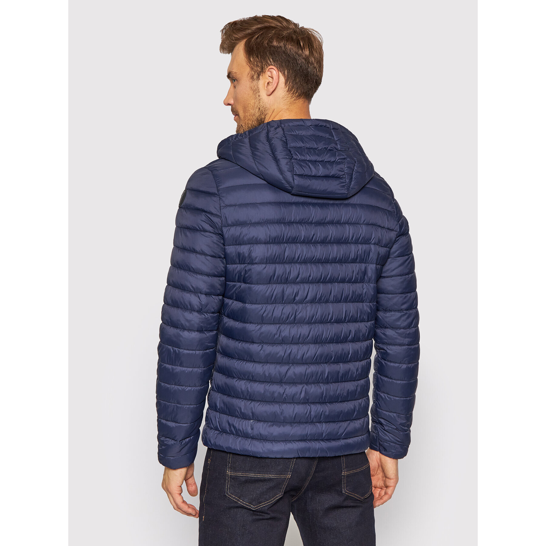 Trussardi Пухено яке 1T001596 Тъмносин Regular Fit - Pepit.bg
