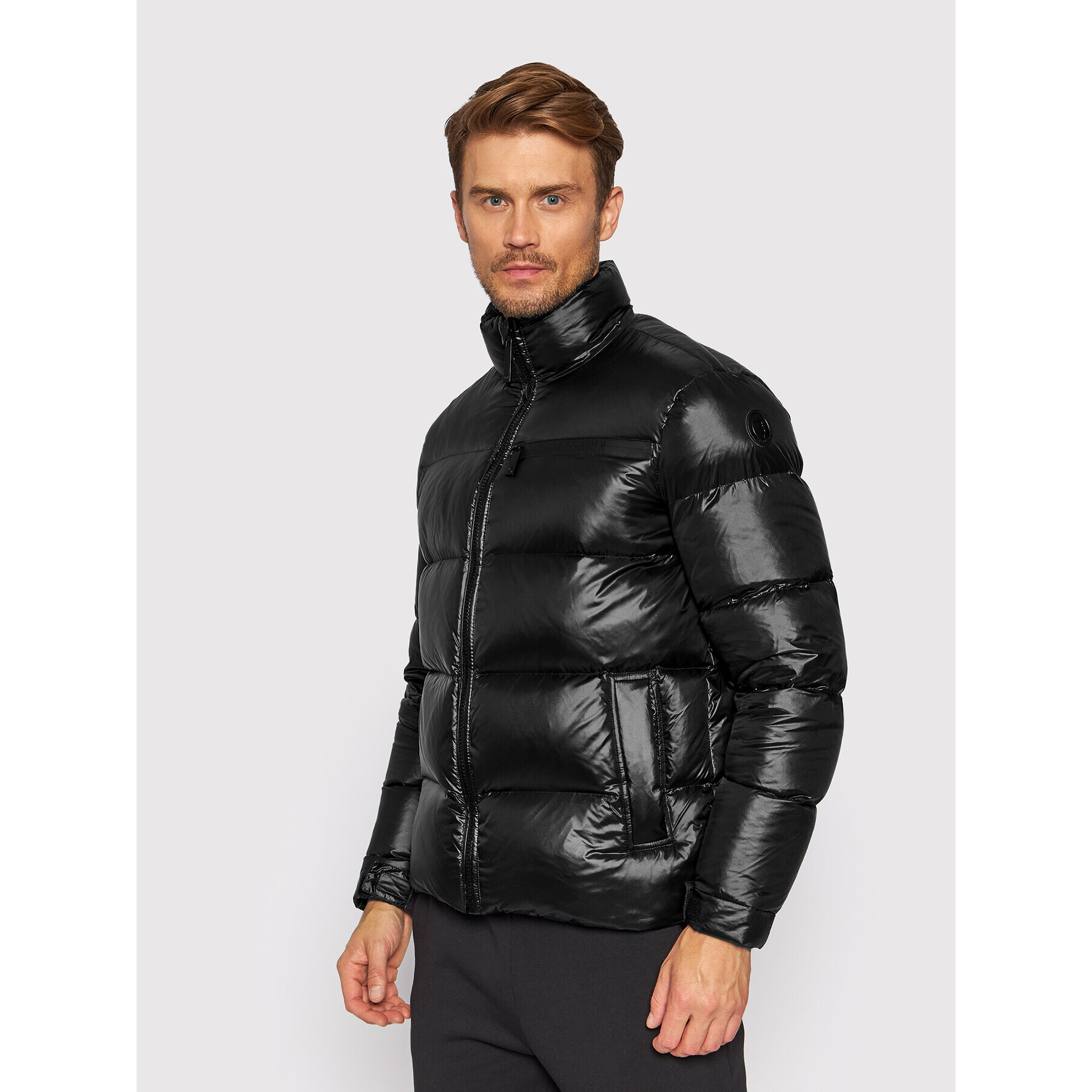 Trussardi Пухено яке 52S00627 Черен Comfort Fit - Pepit.bg