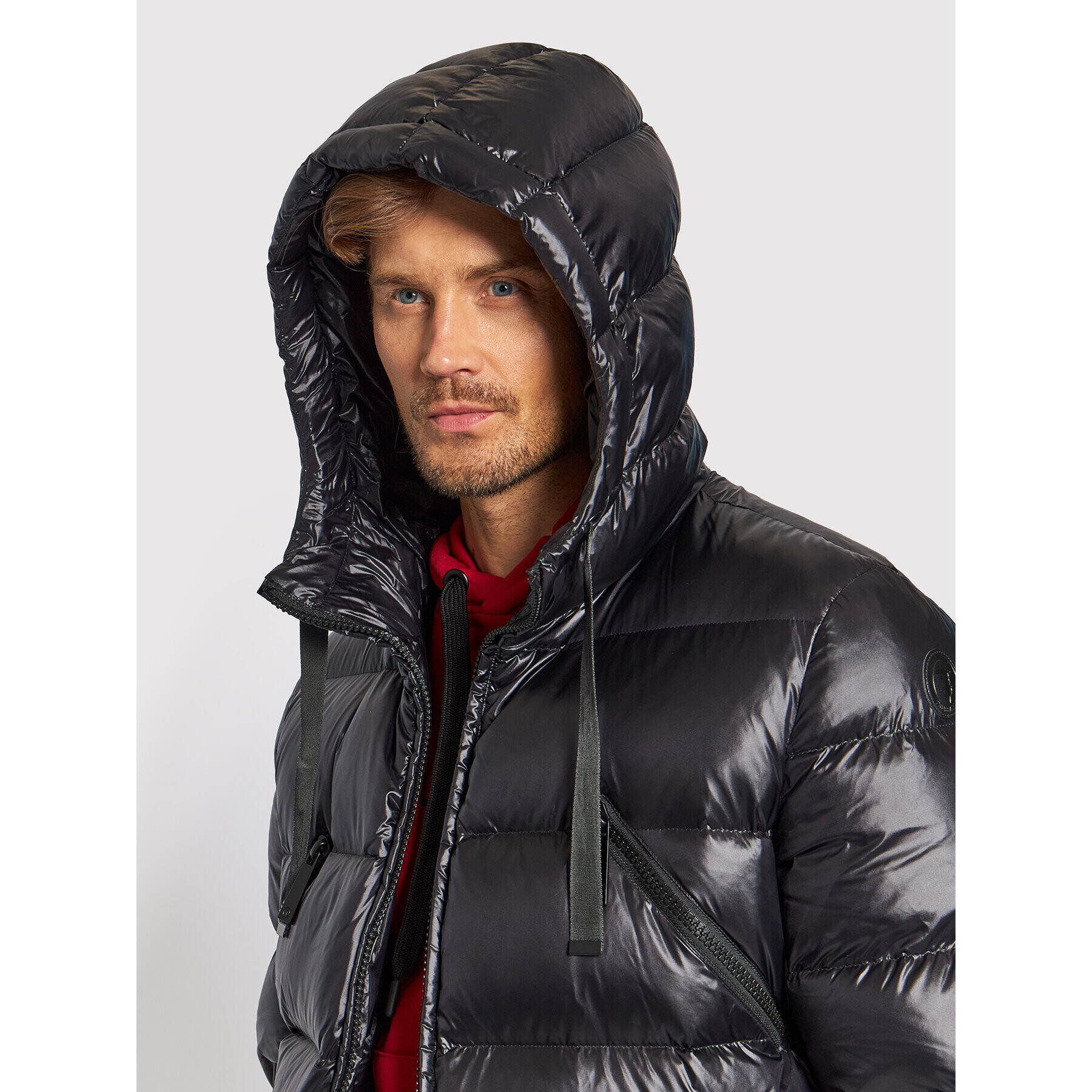 Trussardi Пухено яке 52S00628 Черен Regular Fit - Pepit.bg