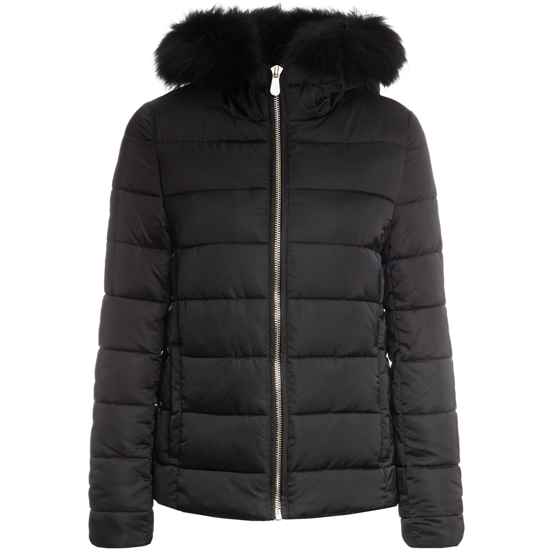 Trussardi Пухено яке 56S00358 Черен Regular Fit - Pepit.bg