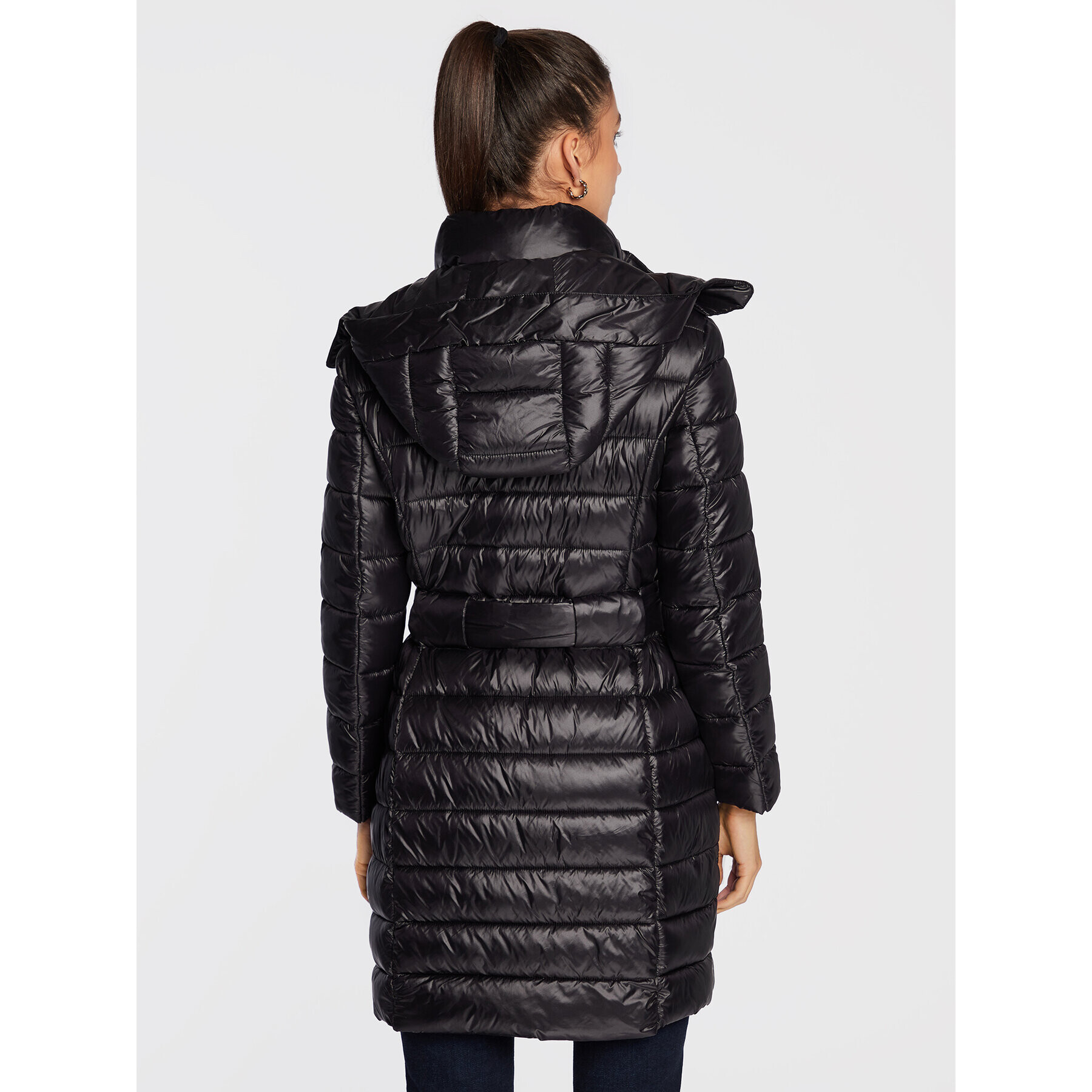 Trussardi Пухено яке 56S00802 Черен Regular Fit - Pepit.bg