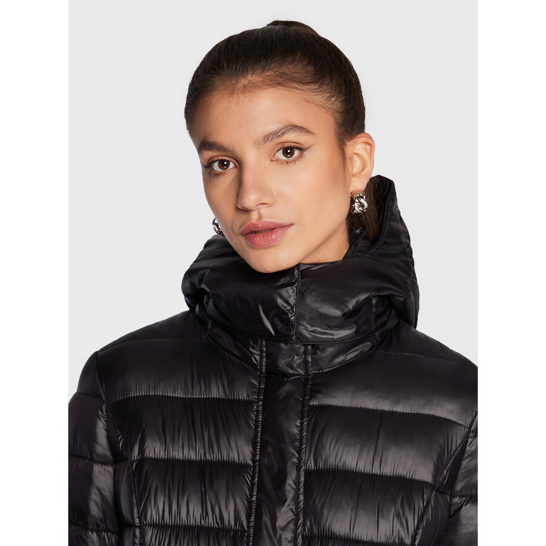 Trussardi Пухено яке 56S00802 Черен Regular Fit - Pepit.bg
