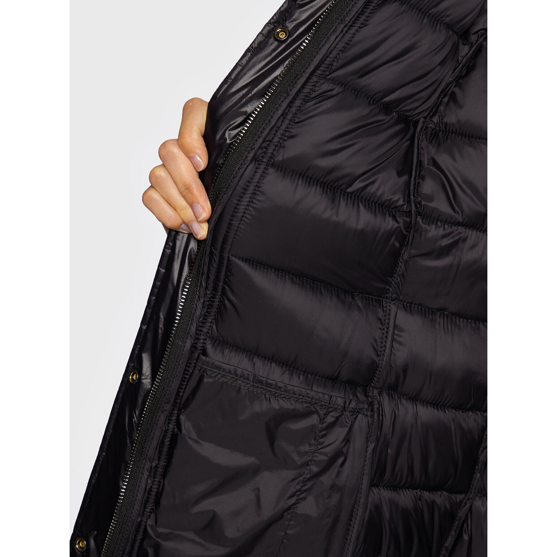 Trussardi Пухено яке 56S00802 Черен Regular Fit - Pepit.bg