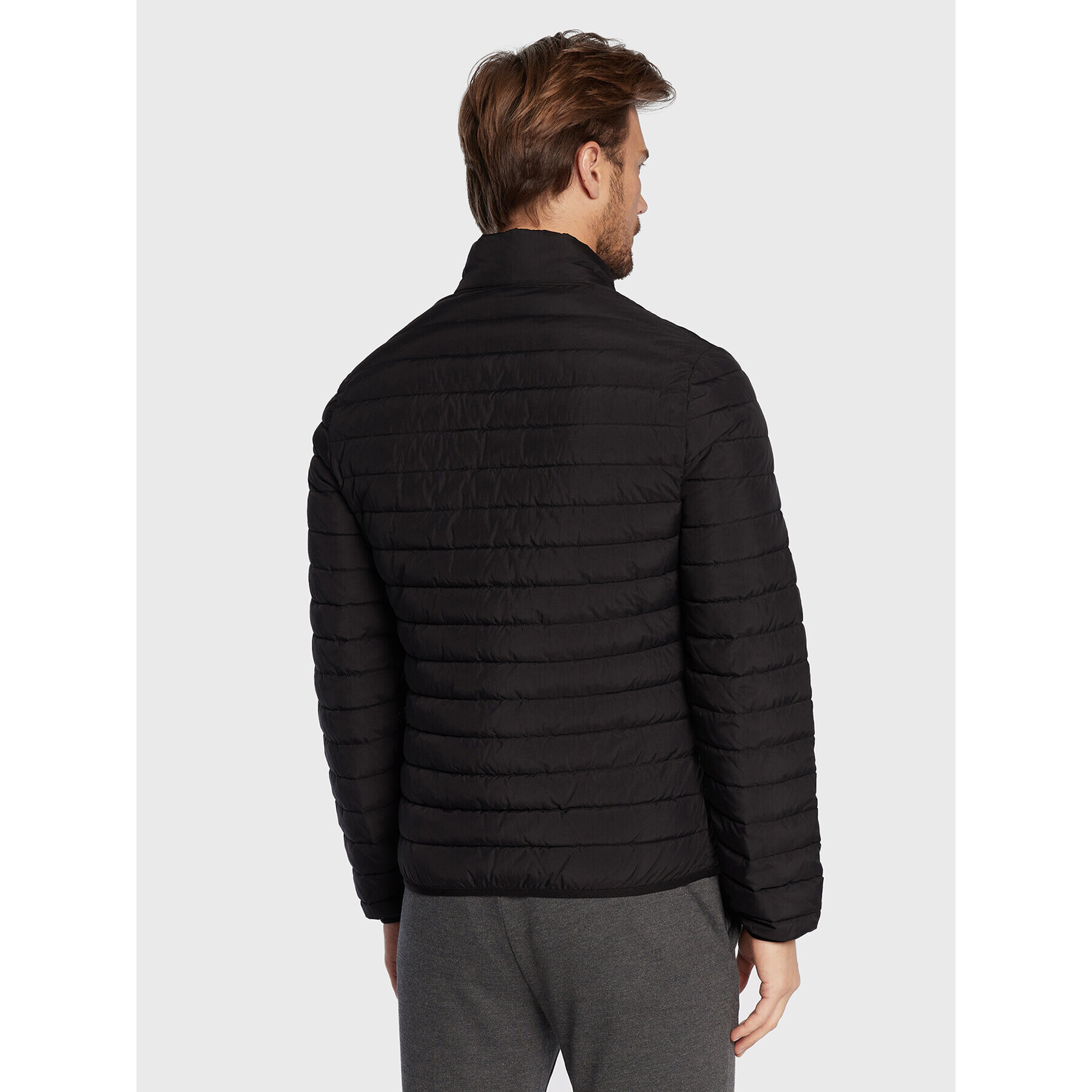 Trussardi Пухено яке Crinkle 52S00754 Черен Regular Fit - Pepit.bg