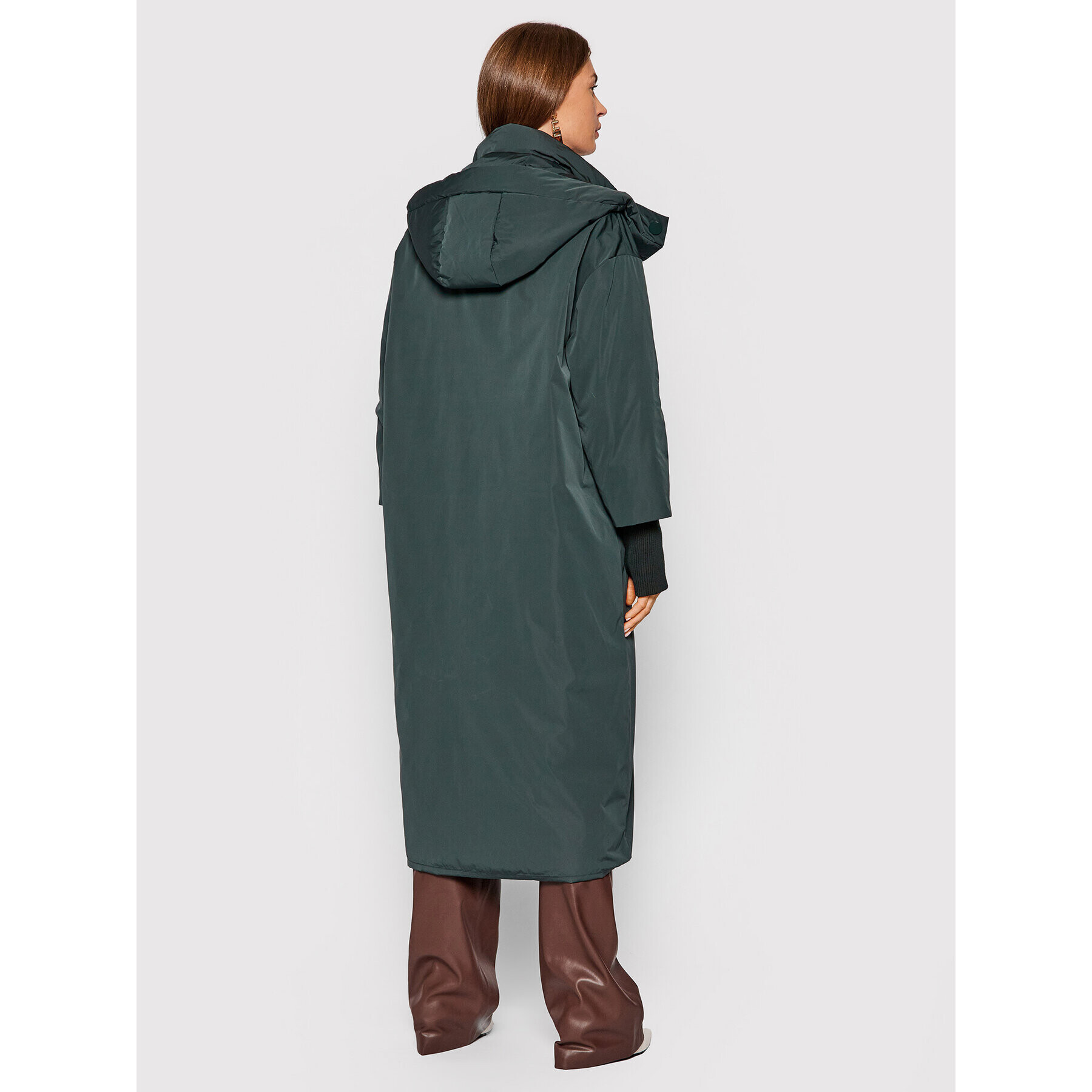 Trussardi Пухено яке Soft Memory 56S00591 Зелен Regular Fit - Pepit.bg