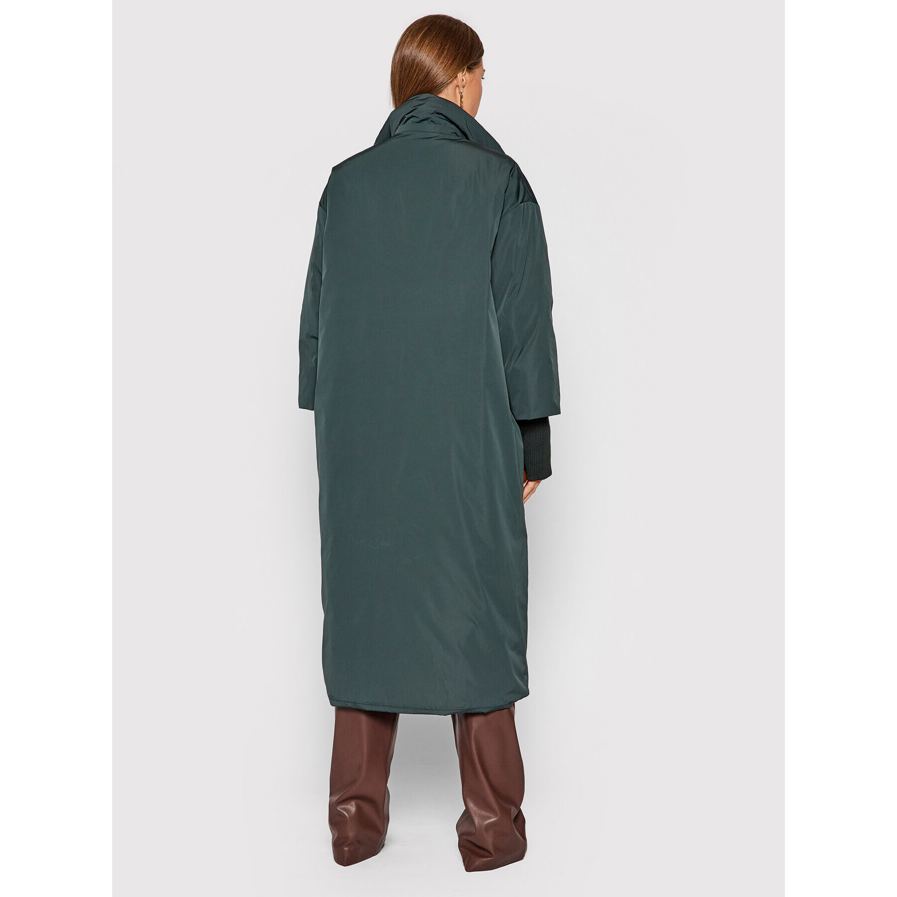 Trussardi Пухено яке Soft Memory 56S00591 Зелен Regular Fit - Pepit.bg