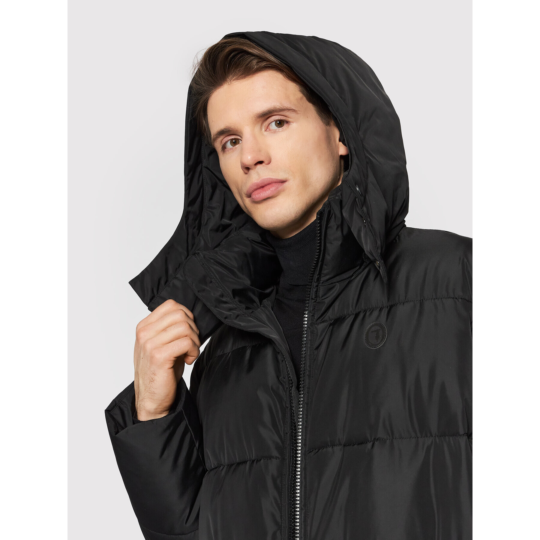Trussardi Пухено яке 52S00520 Черен Regular Fit - Pepit.bg