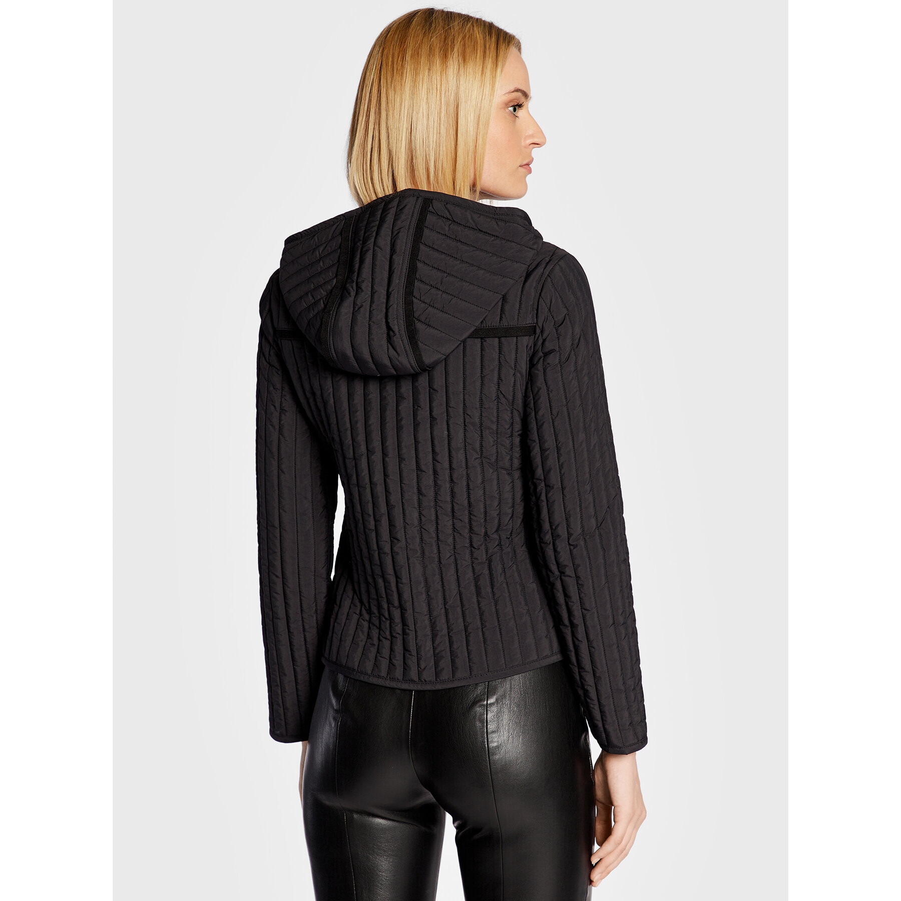 Trussardi Пухено яке 56S00786 Черен Regular Fit - Pepit.bg