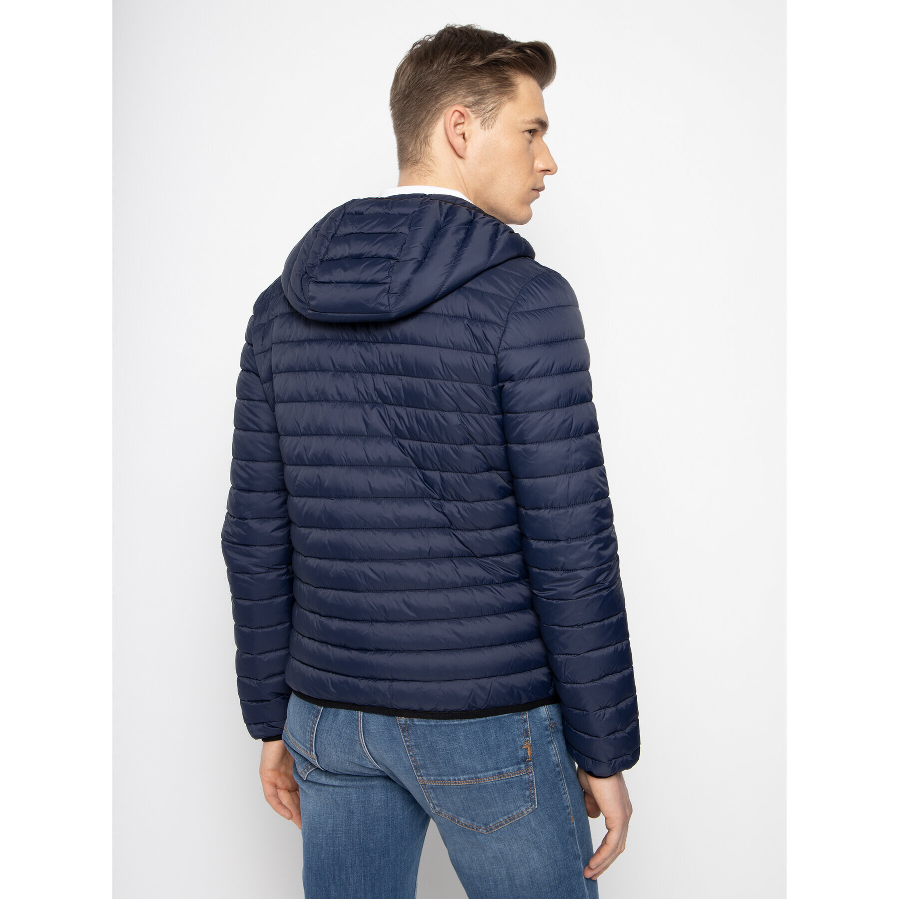 Trussardi Пухено яке Lacquer 52S00591 Тъмносин Regular Fit - Pepit.bg