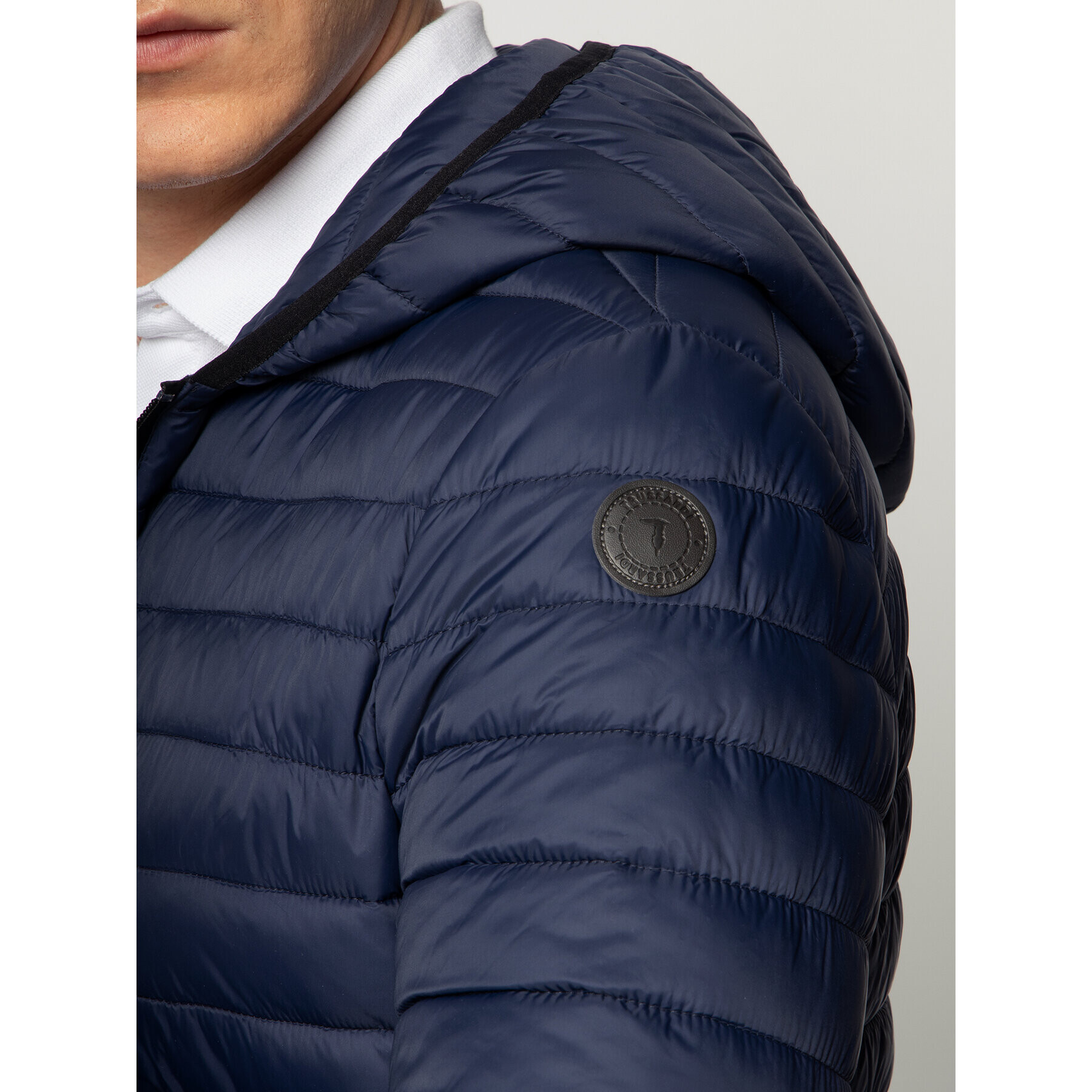 Trussardi Пухено яке Lacquer 52S00591 Тъмносин Regular Fit - Pepit.bg