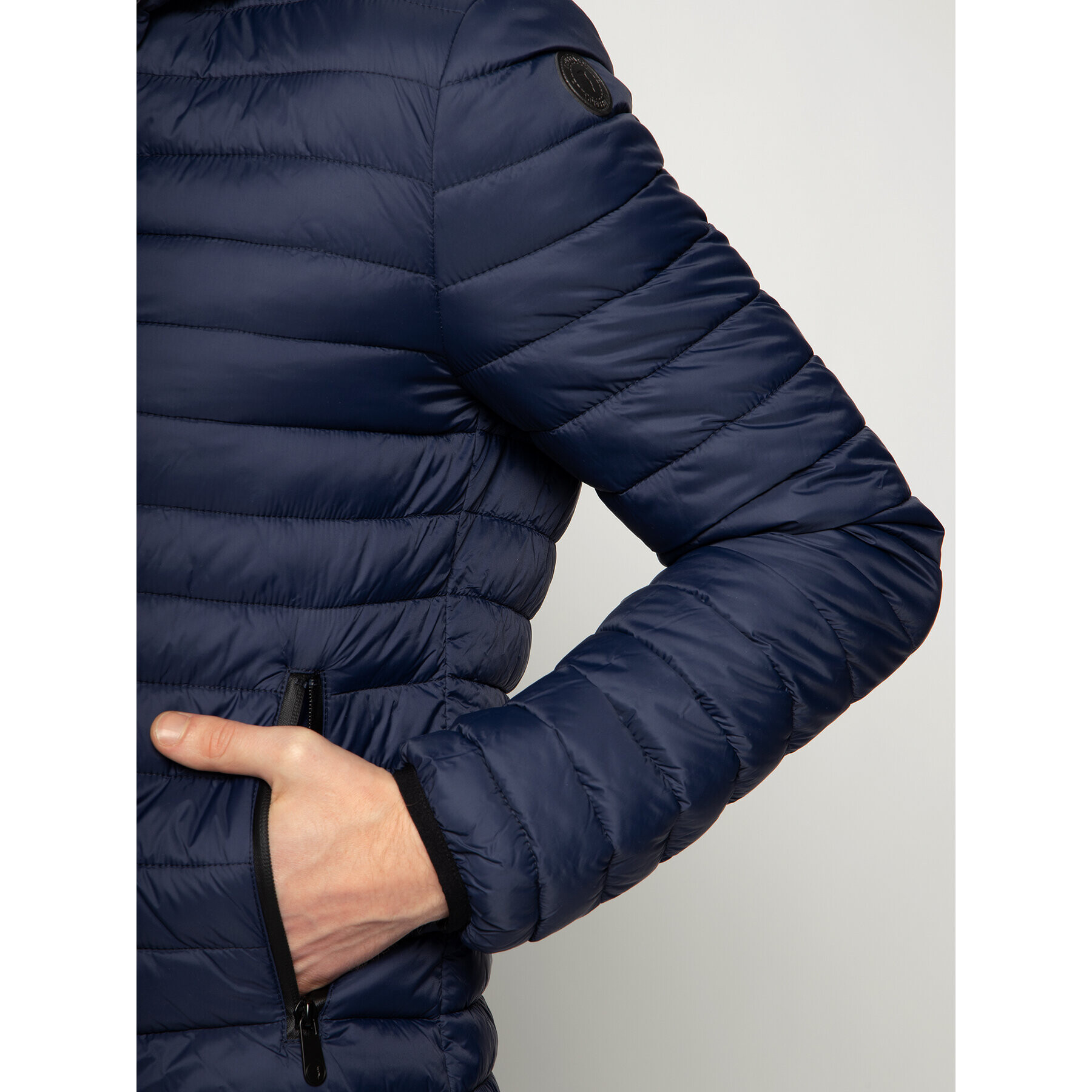 Trussardi Пухено яке Lacquer 52S00591 Тъмносин Regular Fit - Pepit.bg