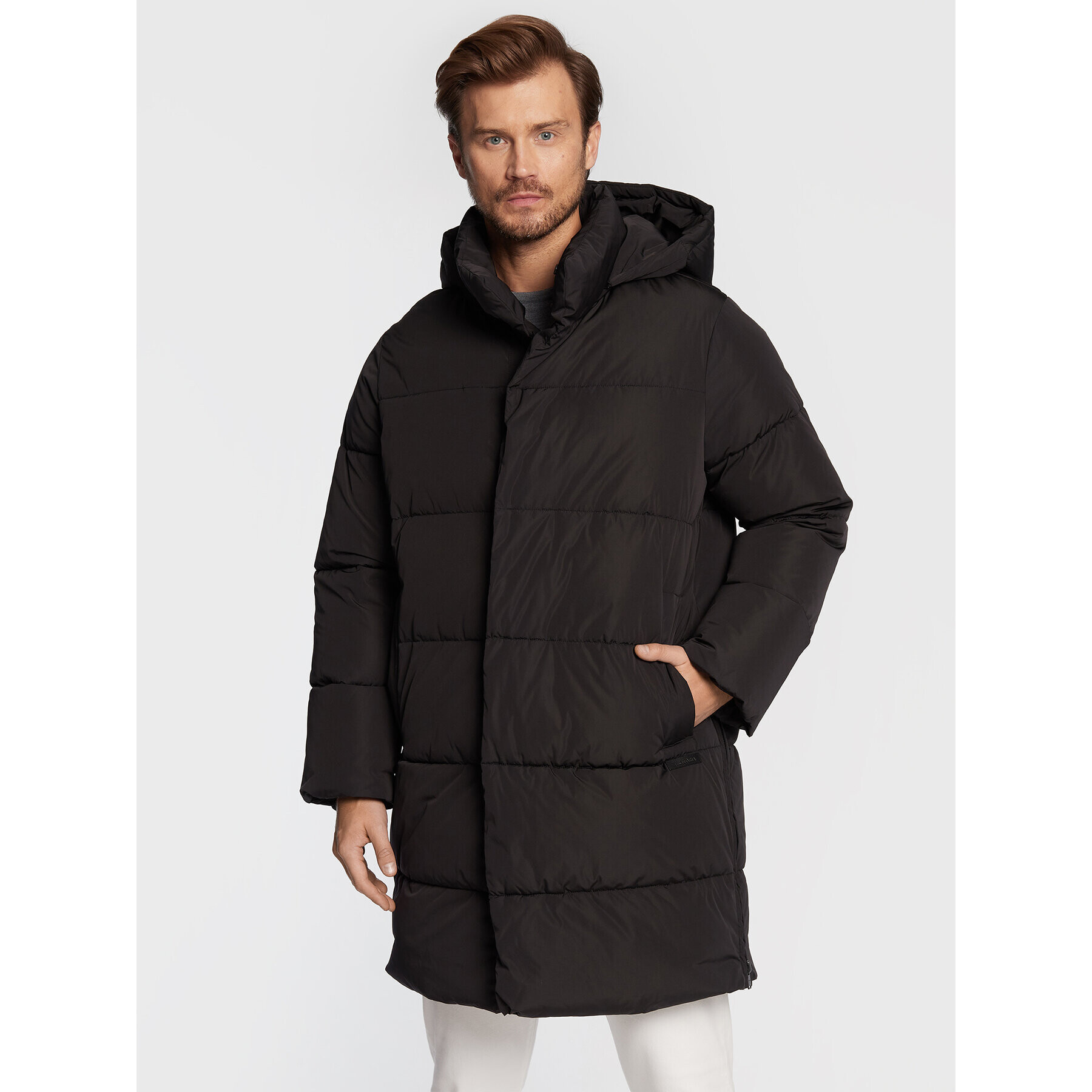 Trussardi Пухено яке Memory 52S00742 Черен Regular Fit - Pepit.bg