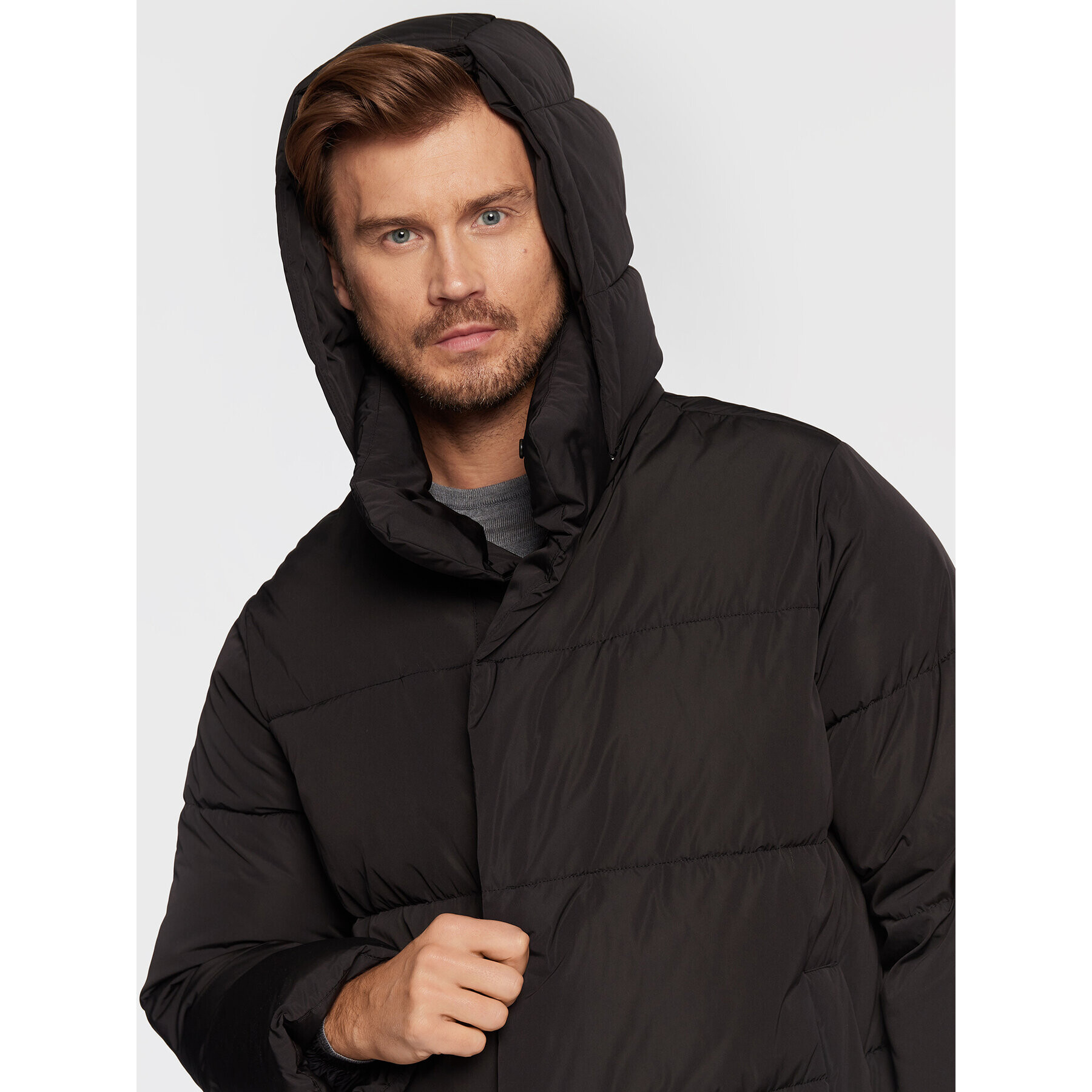 Trussardi Пухено яке Memory 52S00742 Черен Regular Fit - Pepit.bg