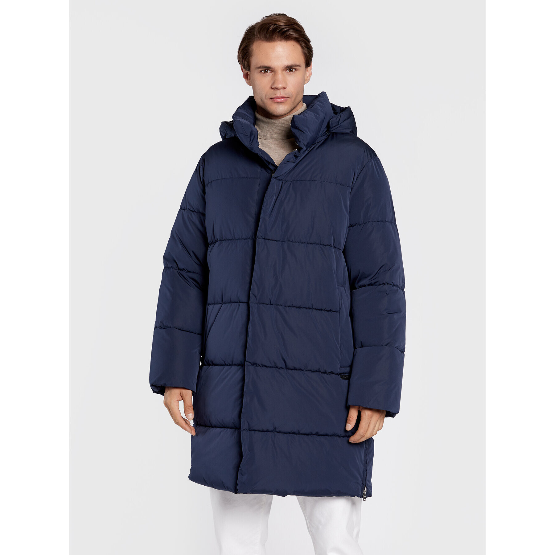 Trussardi Пухено яке Memory 52S00742 Тъмносин Regular Fit - Pepit.bg