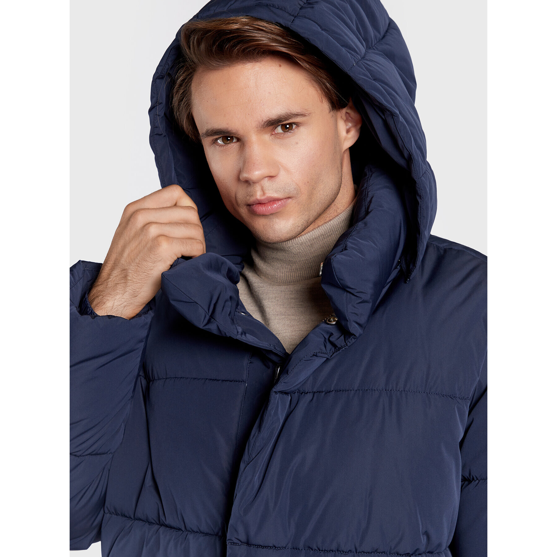 Trussardi Пухено яке Memory 52S00742 Тъмносин Regular Fit - Pepit.bg