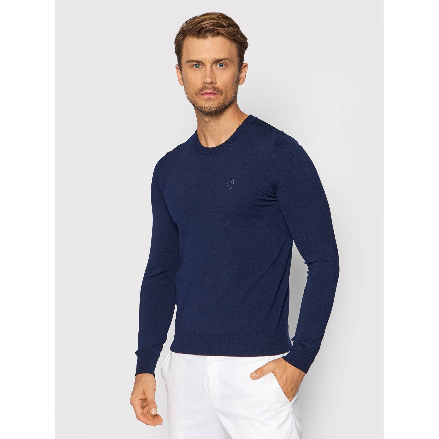 Trussardi Пуловер 52M00515 Тъмносин Slim Fit - Pepit.bg