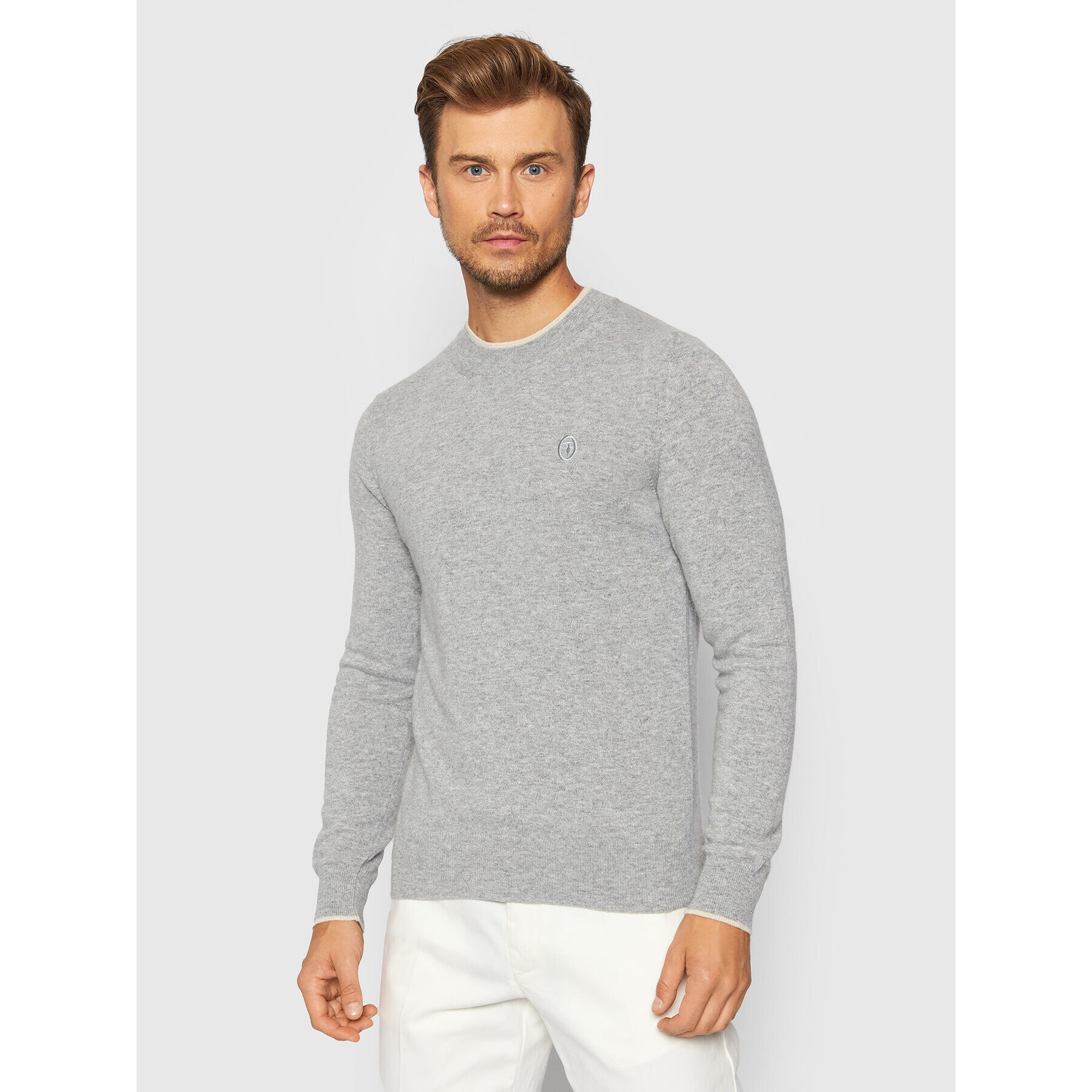 Trussardi Пуловер 52M00519 Сив Regular Fit - Pepit.bg