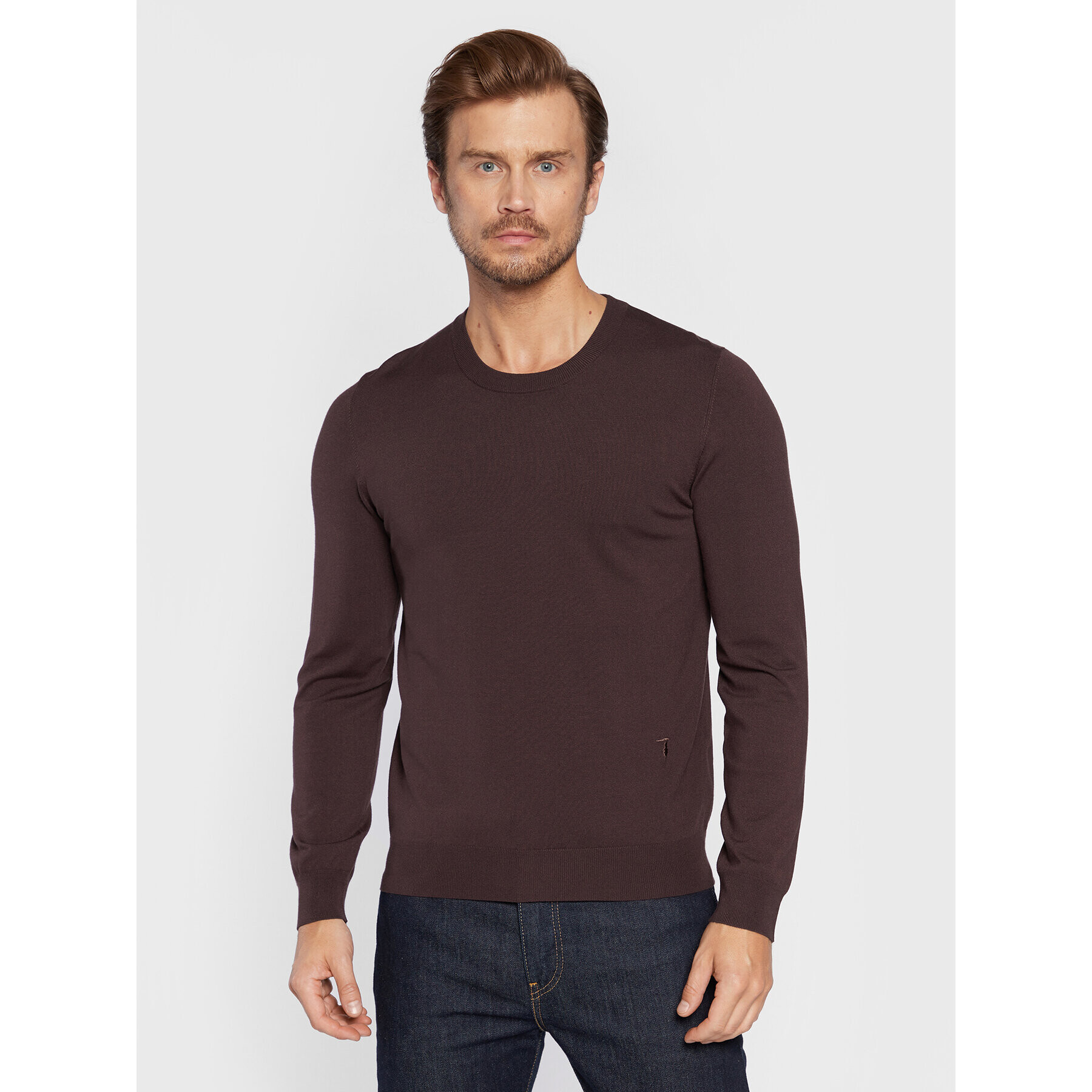 Trussardi Пуловер 52M00628 Кафяв Regular Fit - Pepit.bg