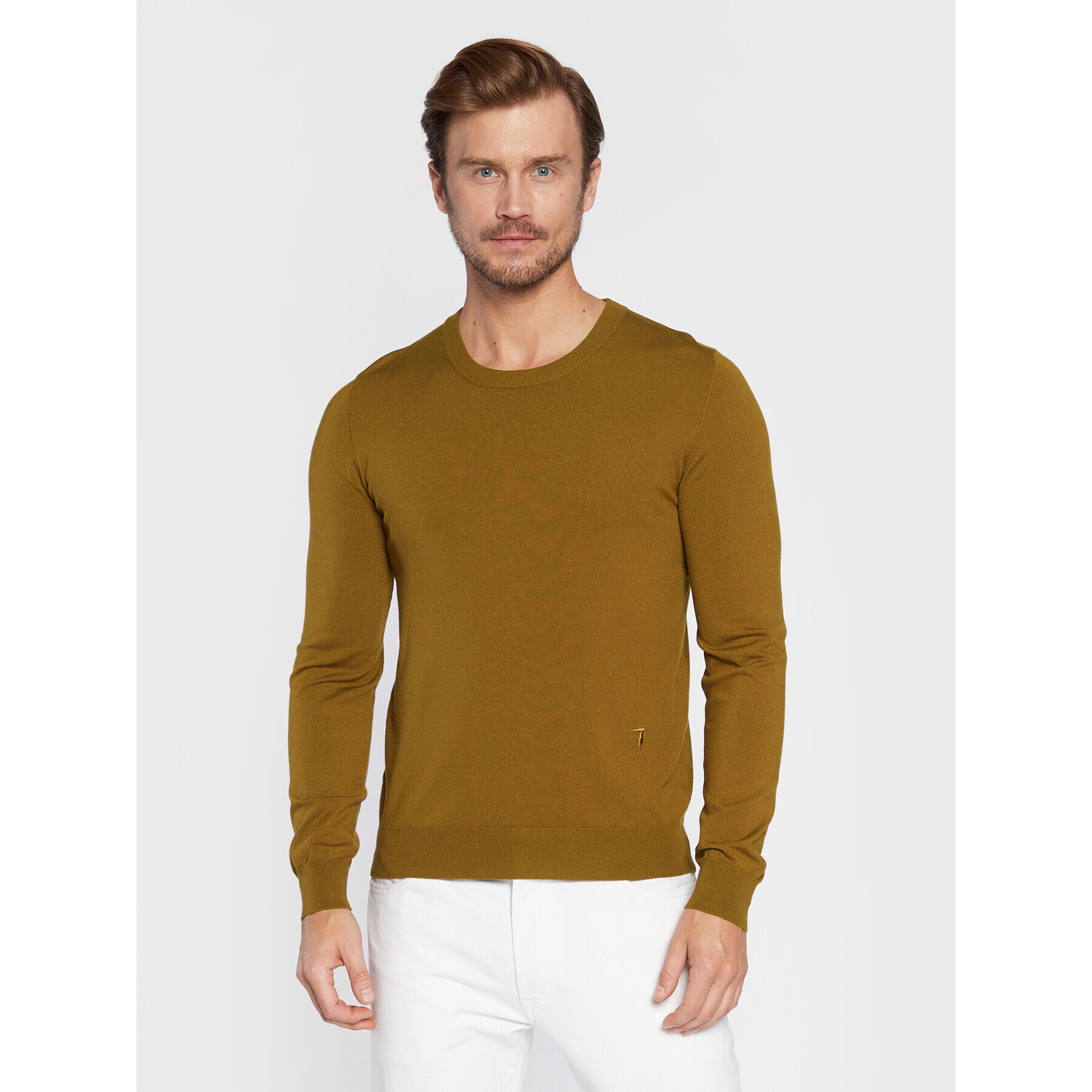 Trussardi Пуловер 52M00628 Кафяв Regular Fit - Pepit.bg