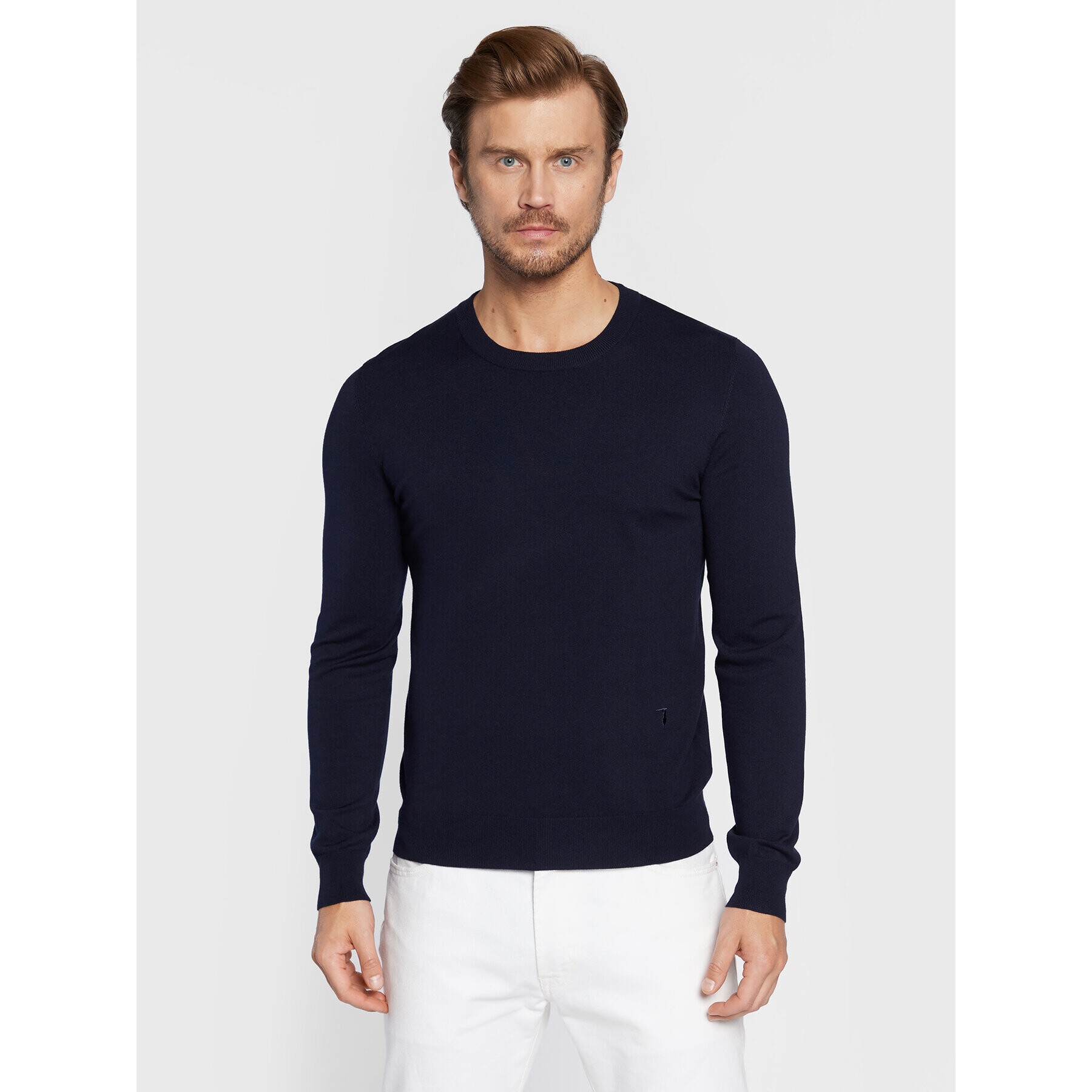 Trussardi Пуловер 52M00628 Тъмносин Regular Fit - Pepit.bg