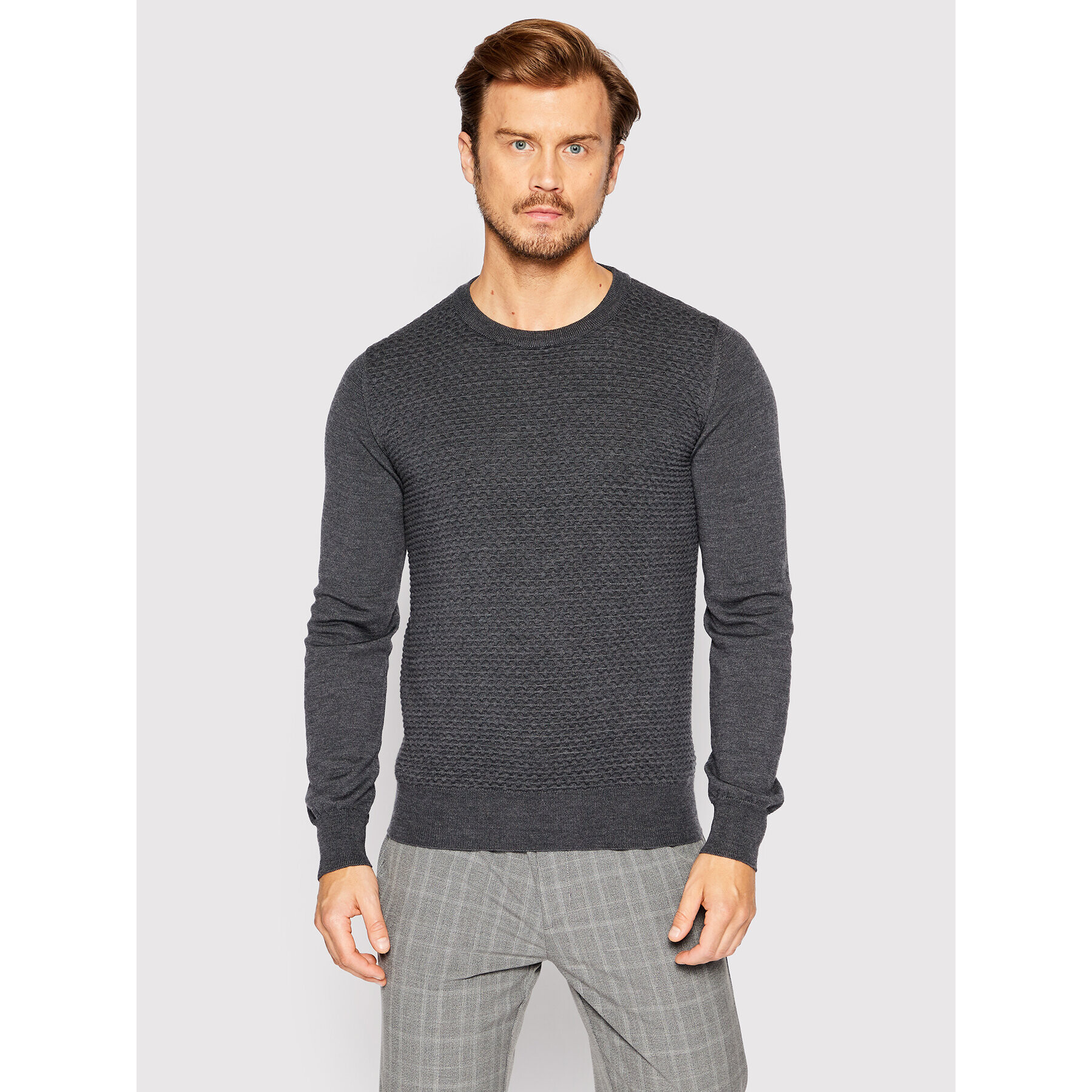 Trussardi Пуловер 52M00642 Сив Regular Fit - Pepit.bg