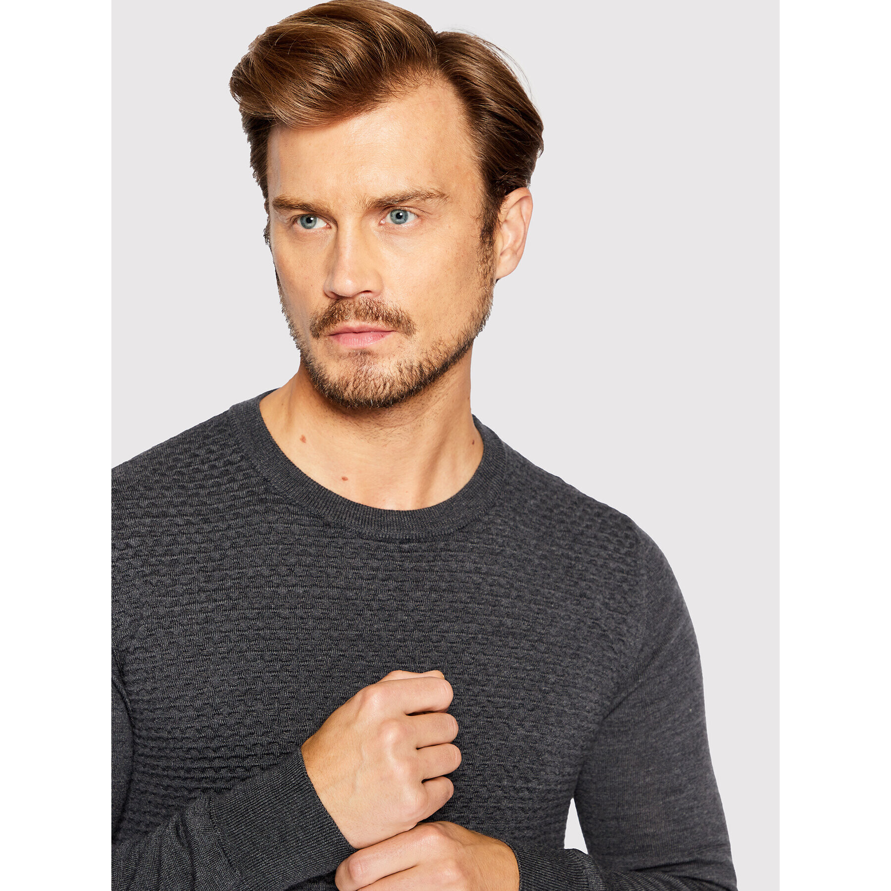 Trussardi Пуловер 52M00642 Сив Regular Fit - Pepit.bg