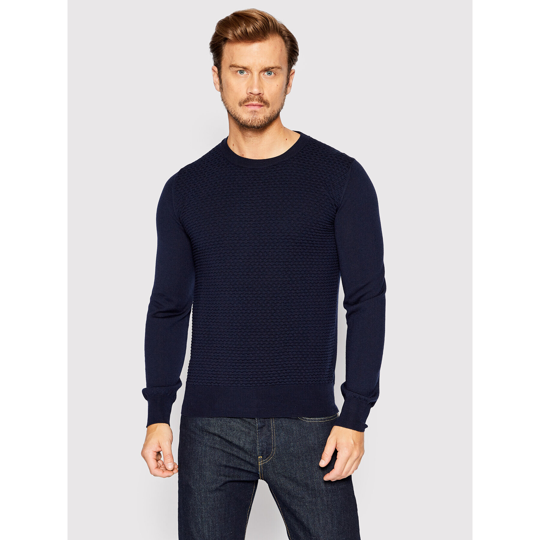 Trussardi Пуловер 52M00642 Тъмносин Regular Fit - Pepit.bg