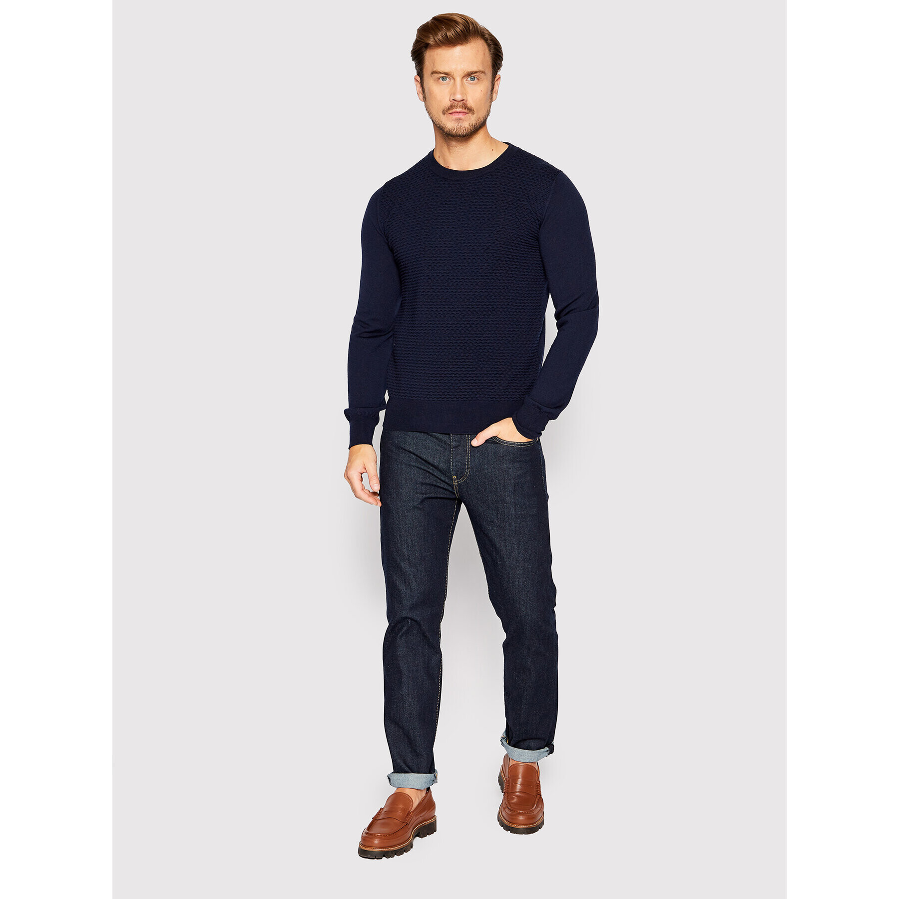 Trussardi Пуловер 52M00642 Тъмносин Regular Fit - Pepit.bg