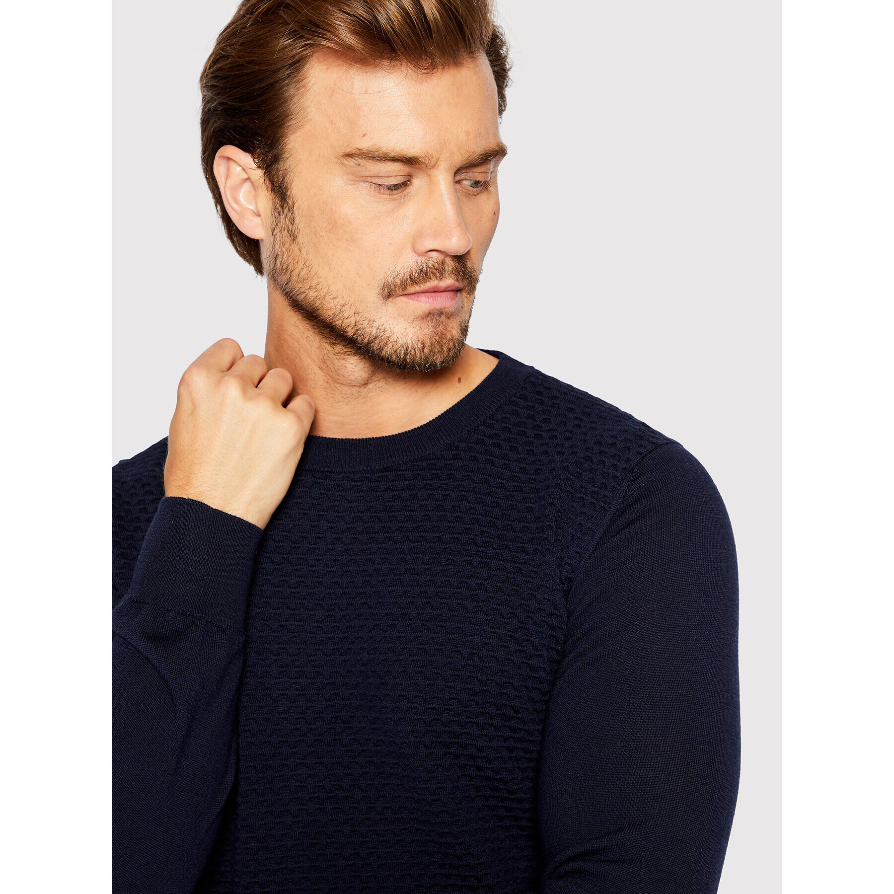 Trussardi Пуловер 52M00642 Тъмносин Regular Fit - Pepit.bg