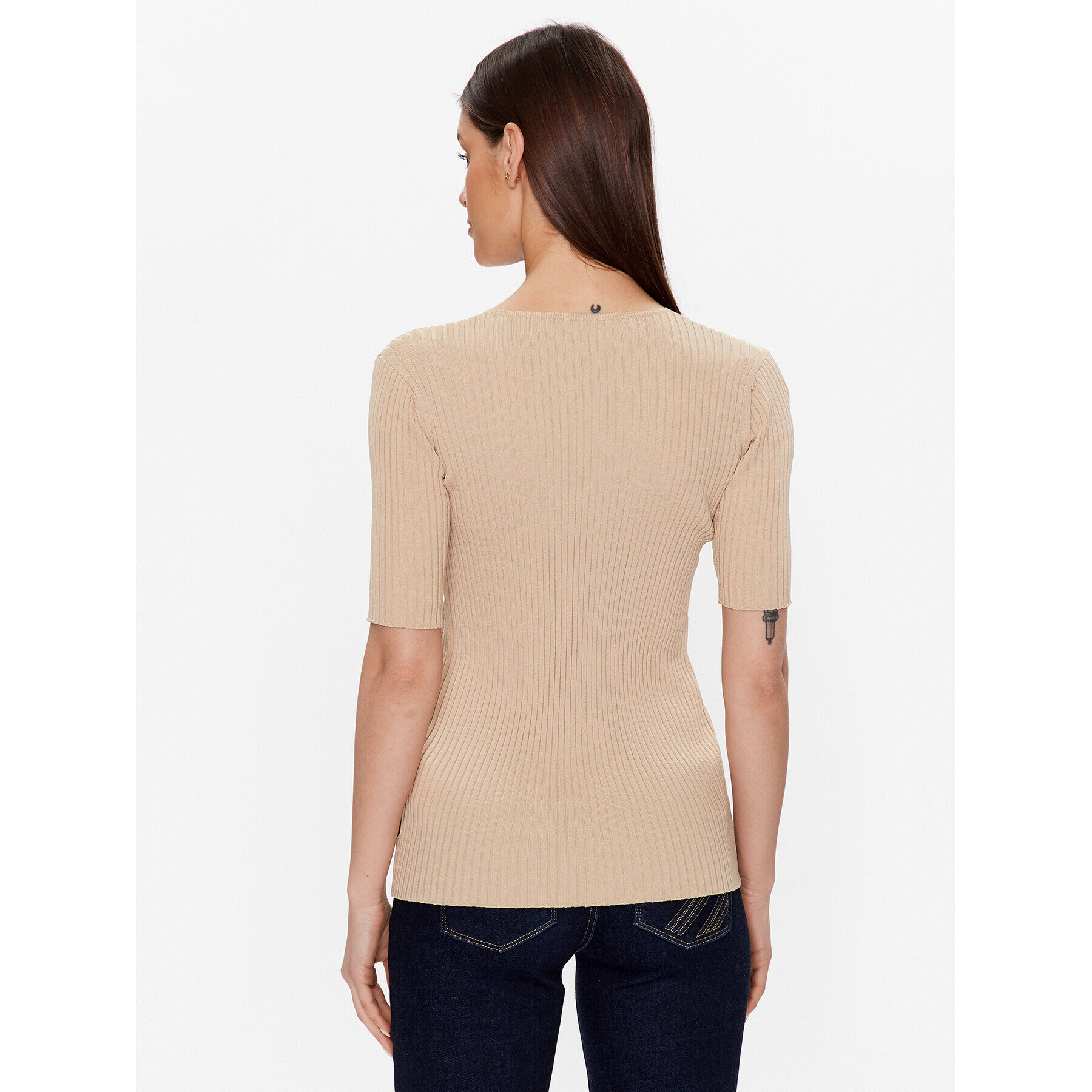 Trussardi Пуловер 56M00583 Бежов Slim Fit - Pepit.bg