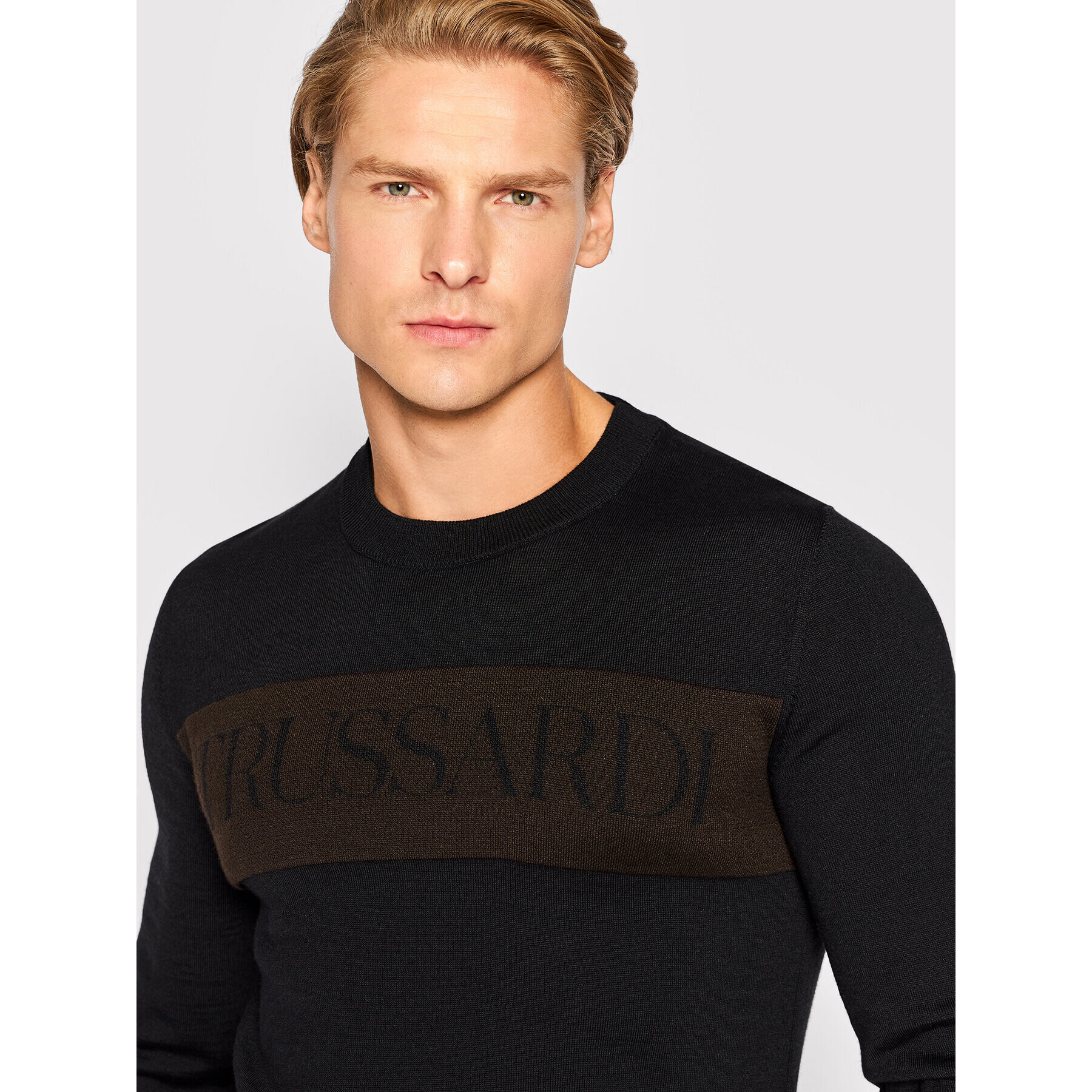 Trussardi Пуловер Wool Blend 52M00645 Черен Regular Fit - Pepit.bg